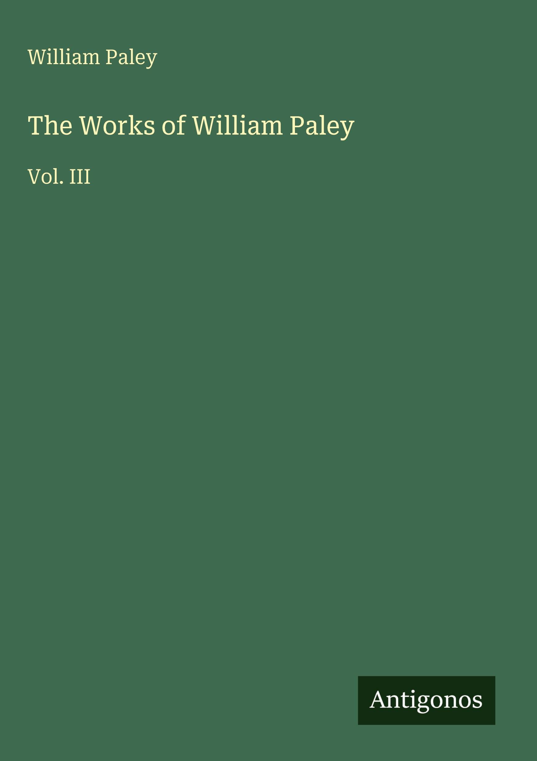 Vorderes Coverbild The Works of William Paley