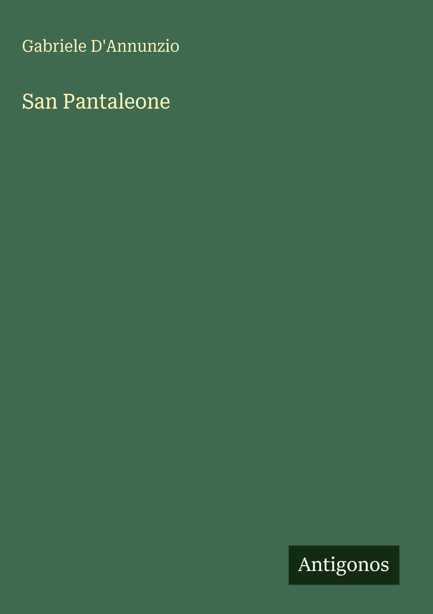 Vorderes Coverbild San Pantaleone