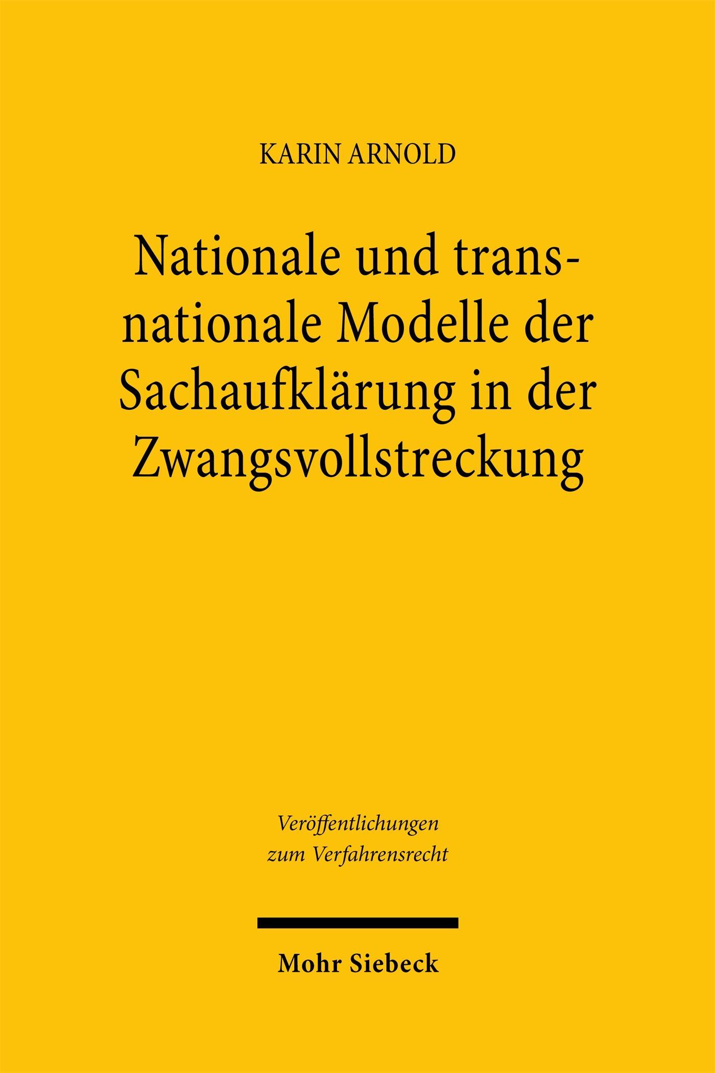 Vorderes Coverbild Nationale und transnationale Modelle der Sachaufklärung in der Zwangsvollstreckung