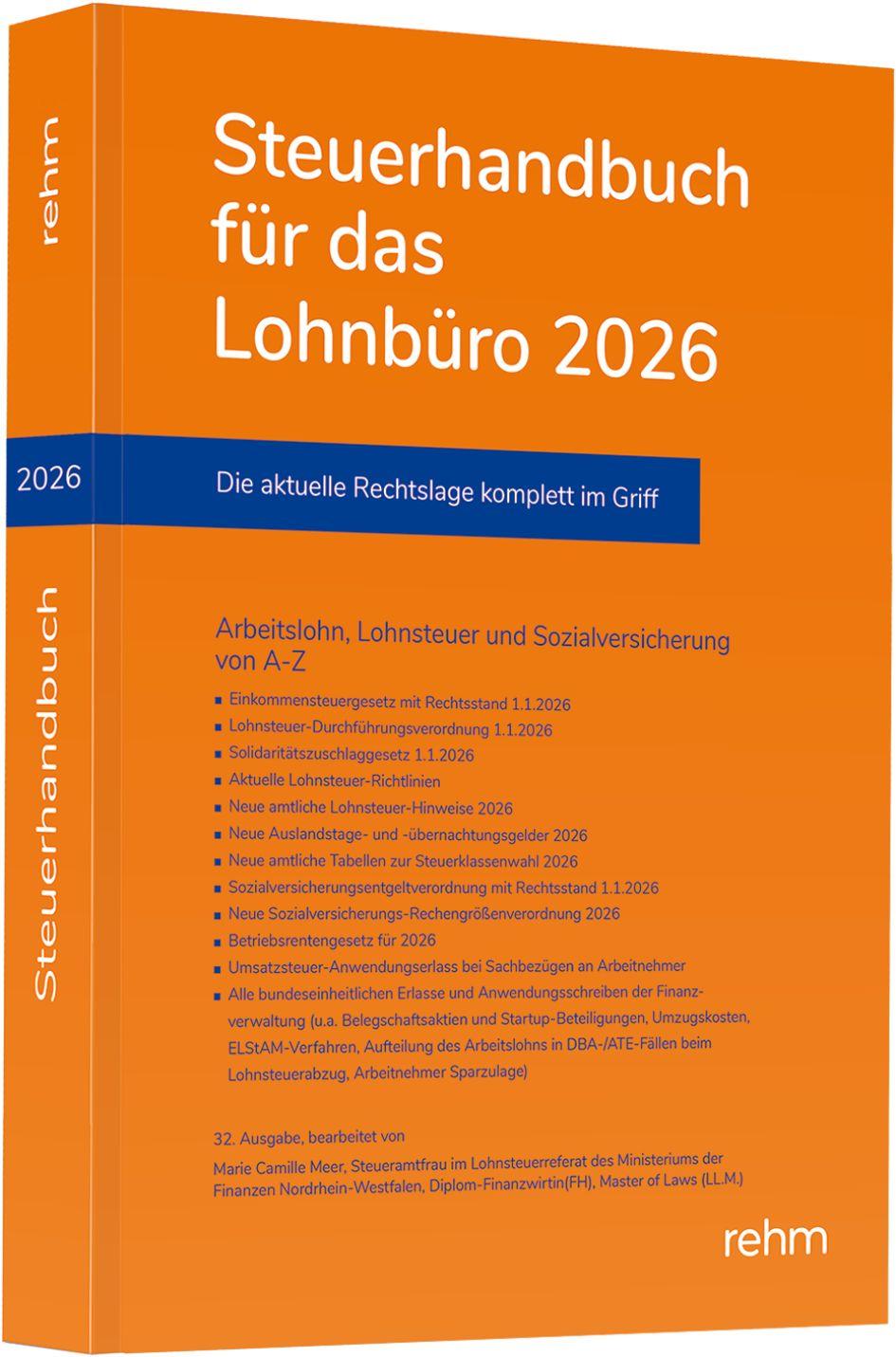 Vorderes Coverbild Steuerhandbuch für das Lohnbüro 2026