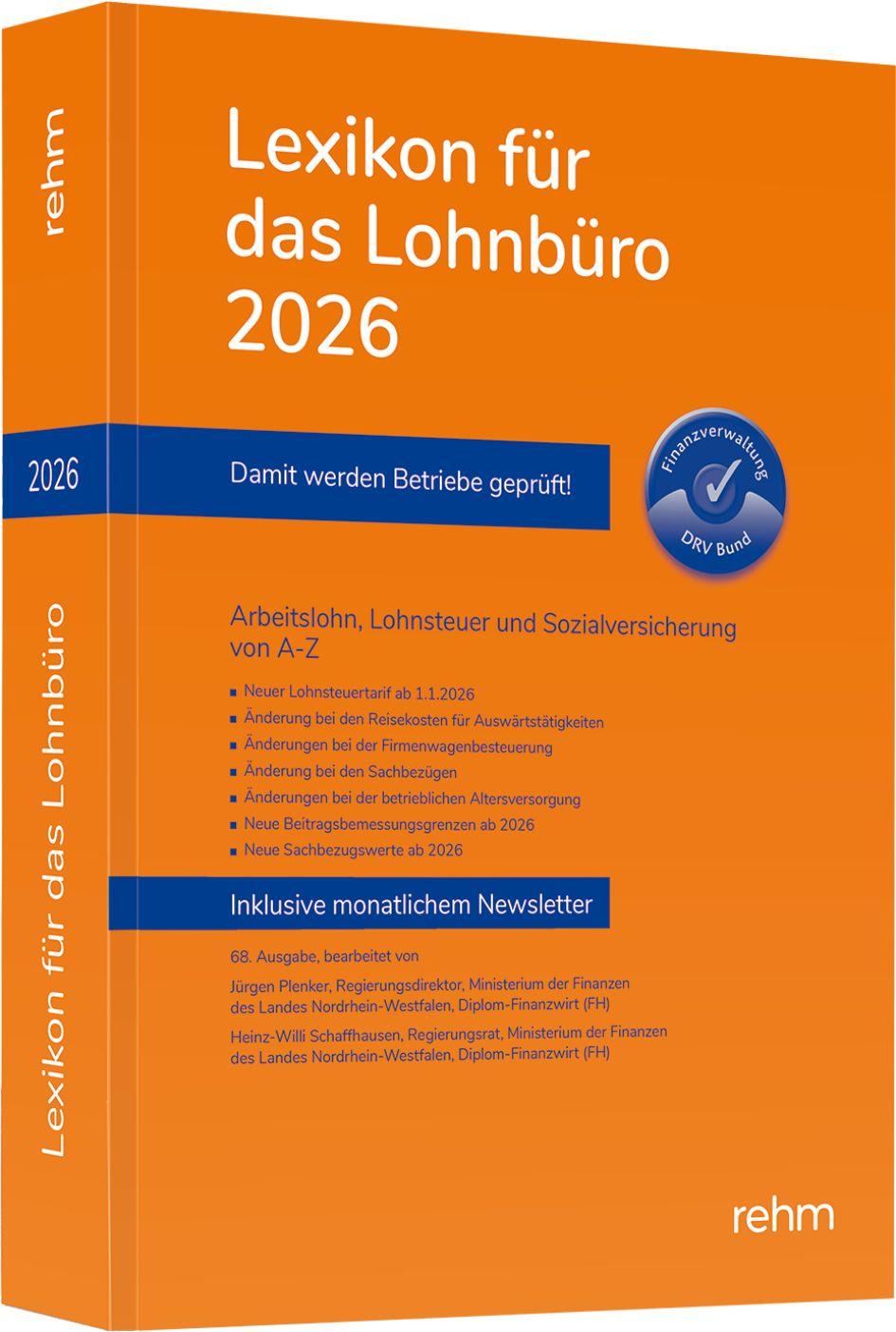 Vorderes Coverbild Lexikon für das Lohnbüro 2026