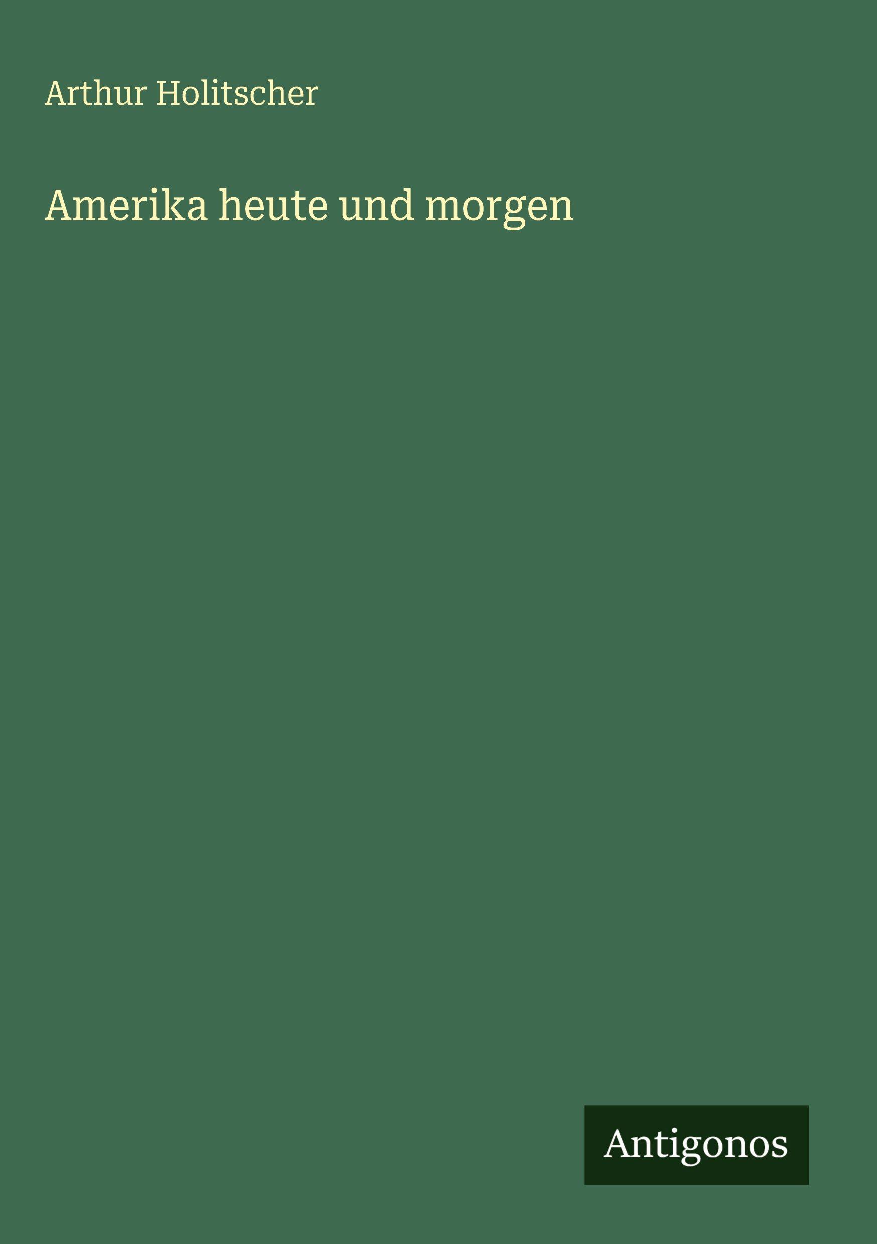 Vorderes Coverbild Amerika heute und morgen