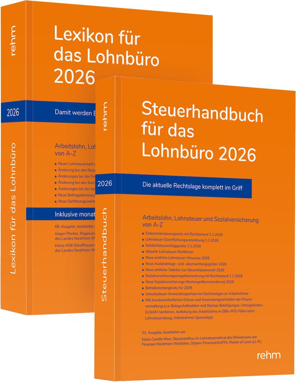 Vorderes Coverbild Buchpaket Lexikon für das Lohnbüro und Steuerhandbuch 2026