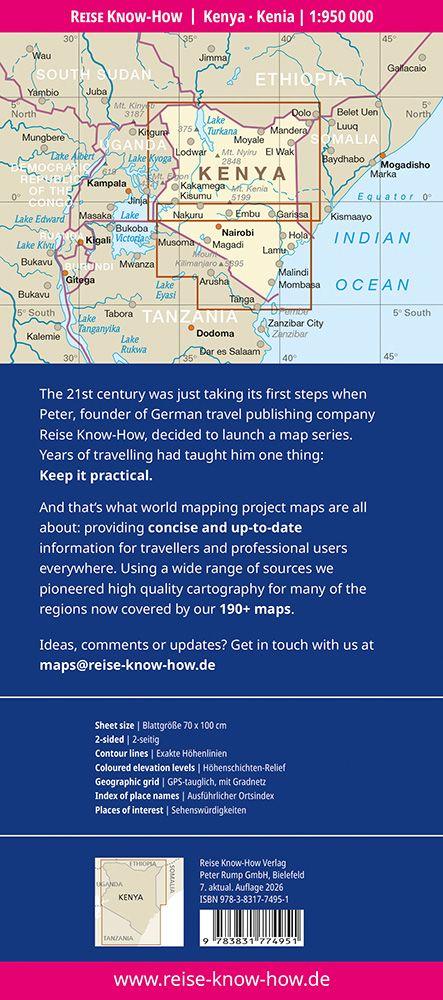 Beispielinhalt (Bild) Reise Know-How Landkarte Kenia / Kenya (1:950.000)
