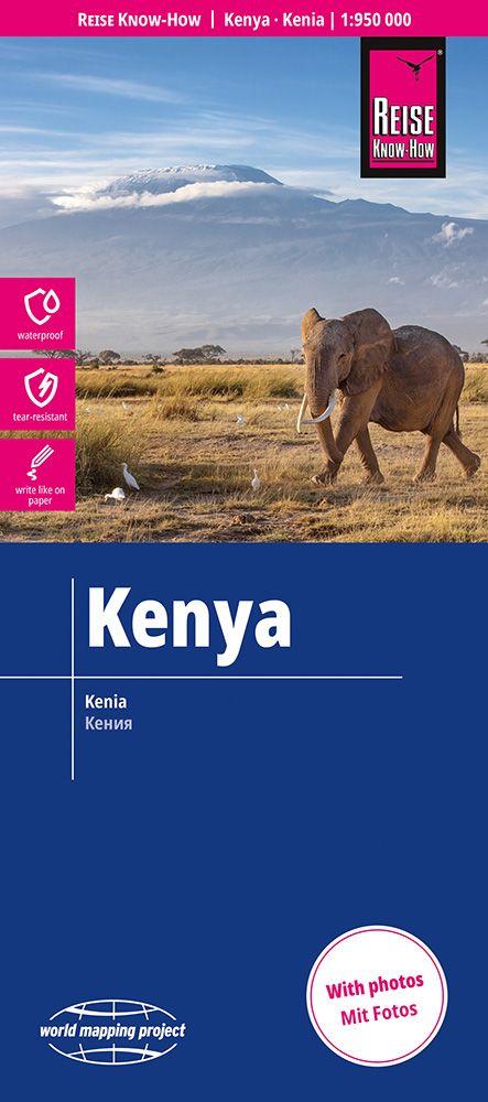 Vorderes Coverbild Reise Know-How Landkarte Kenia / Kenya (1:950.000)