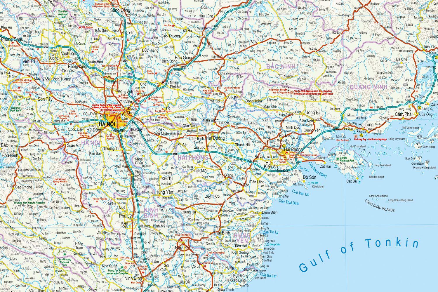 Beispielinhalt (Bild) Reise Know-How Landkarte Vietnam, Nord | Vietnam, North (1:600.000)