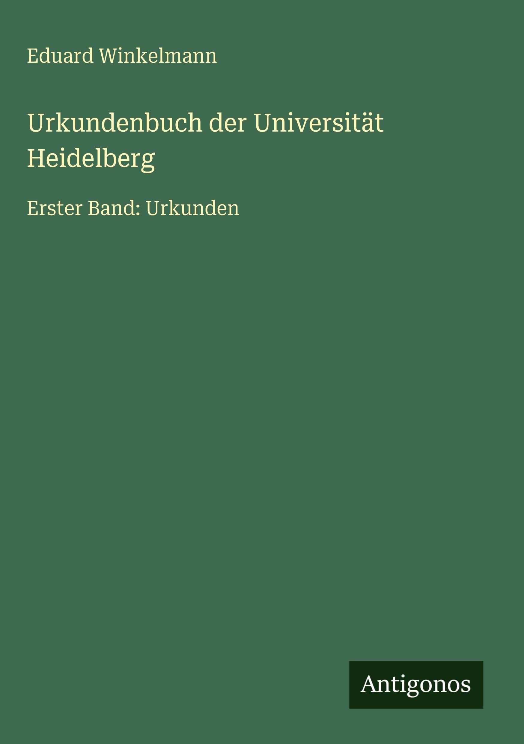 Vorderes Coverbild Urkundenbuch der Universität Heidelberg