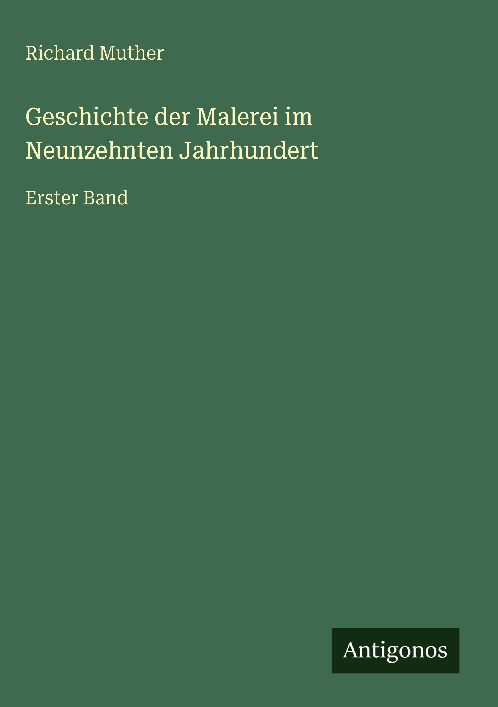 Vorderes Coverbild Geschichte der Malerei im Neunzehnten Jahrhundert