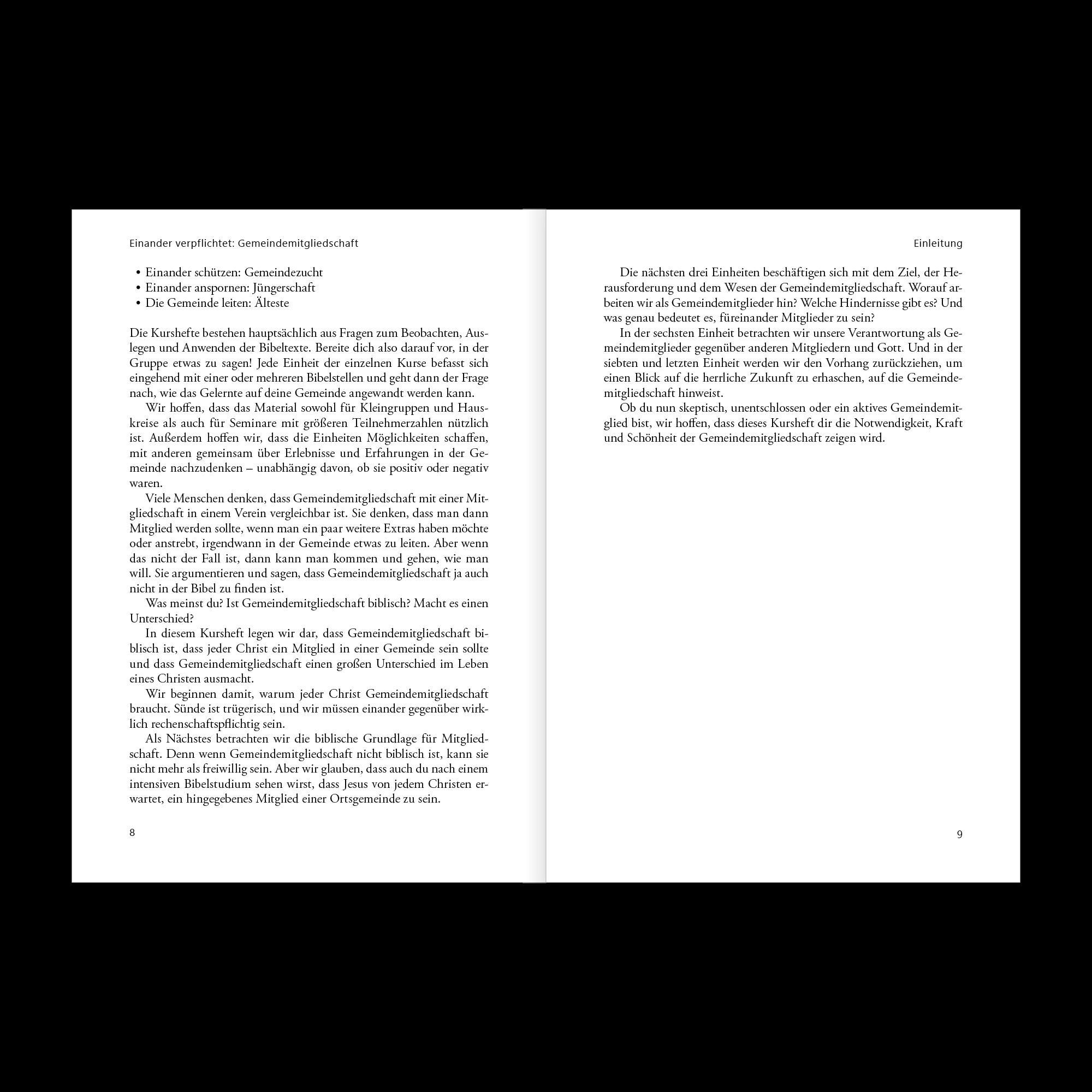 Beispielinhalt (Bild) Einander verpflichtet