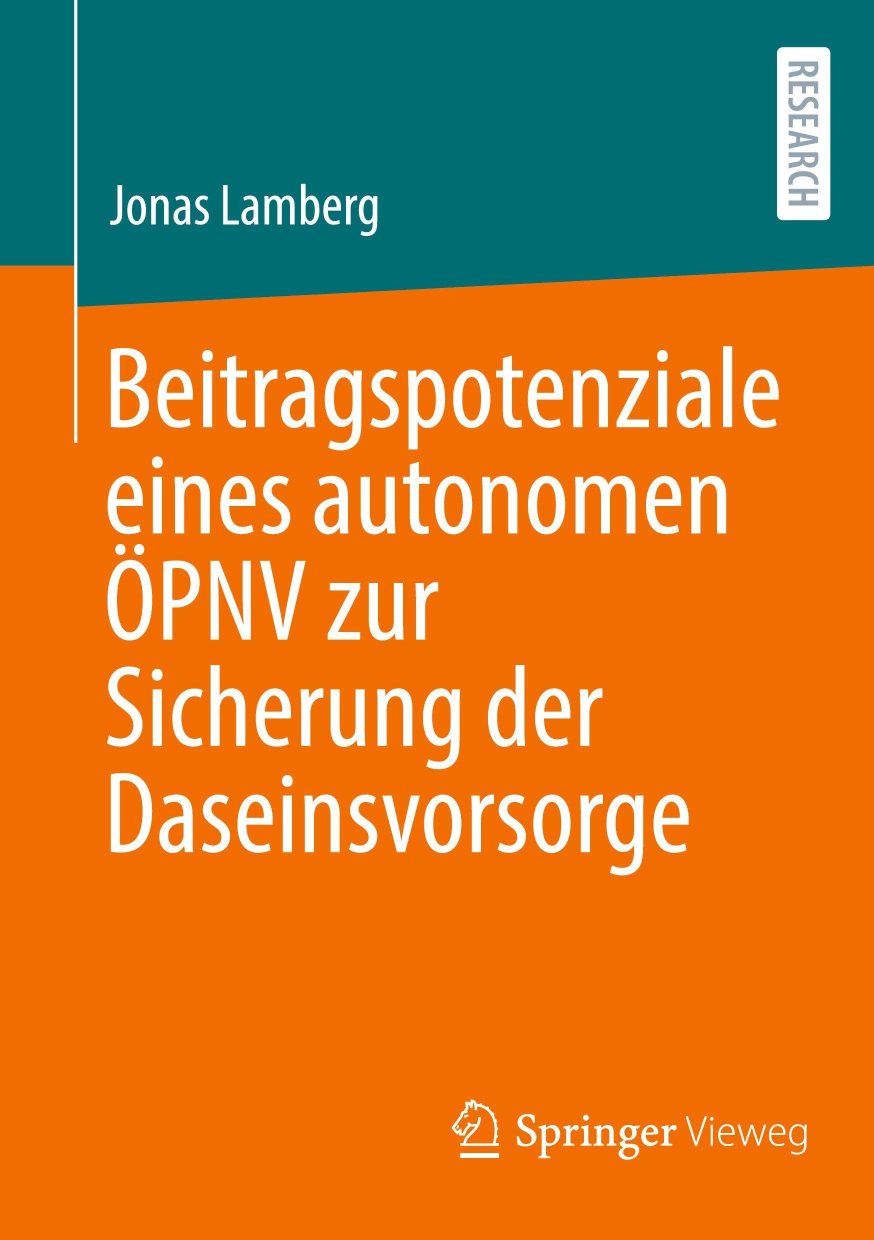 Vorderes Coverbild Beitragspotenziale eines autonomen ÖPNV zur Sicherung der Daseinsvorsorge