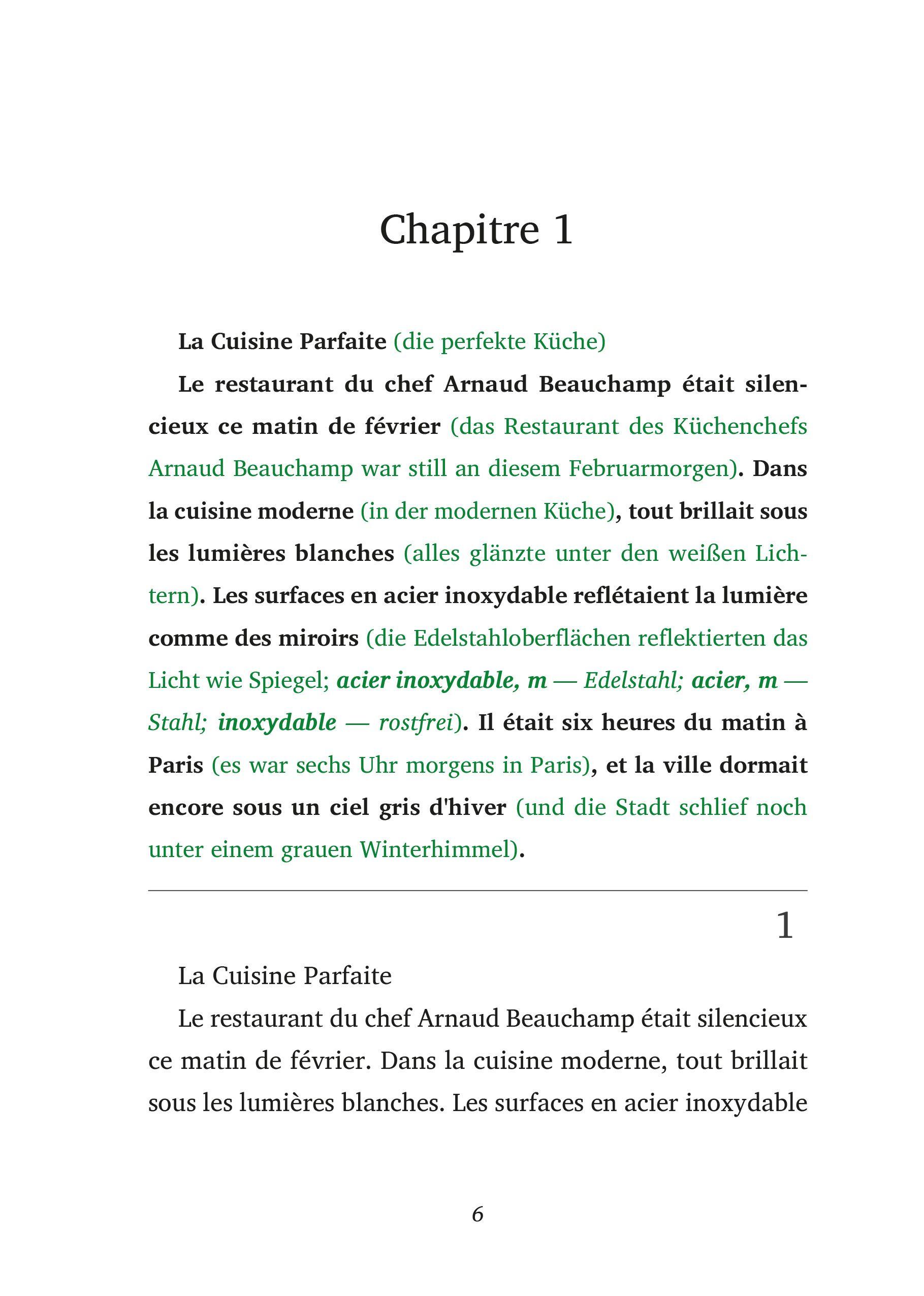 Beispielinhalt (Bild) L'Asperge impossible - Französische Krimi-Lektüre A1-A2 (+ Audio-Online)