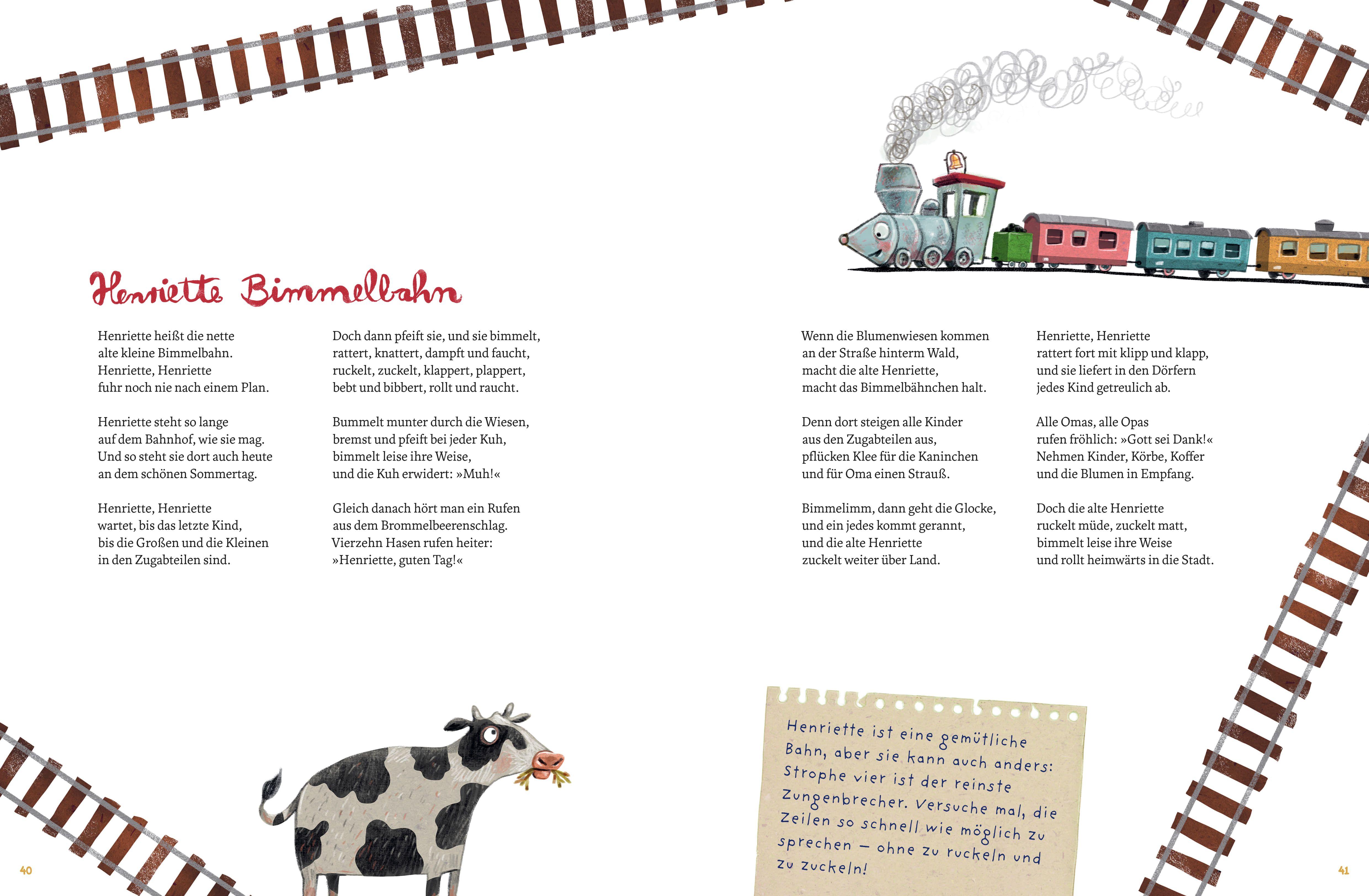 Beispielinhalt (Bild) Das gereimte Jahr - Das große James-Krüss-Sprachbastelbuch