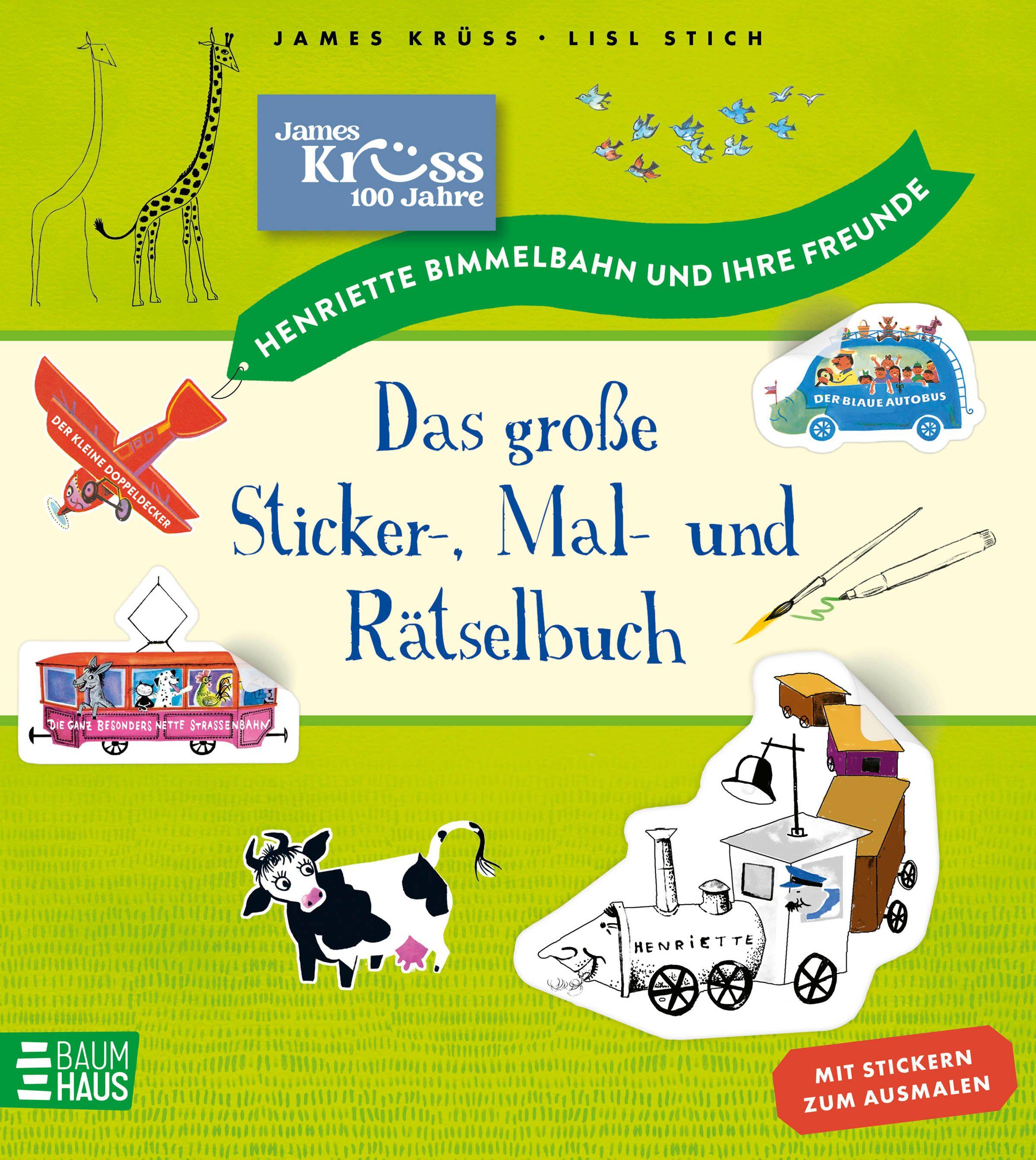 Vorderes Coverbild Henriette Bimmelbahn und ihre Freunde - Das große Sticker-, Mal- und Rätselbuch