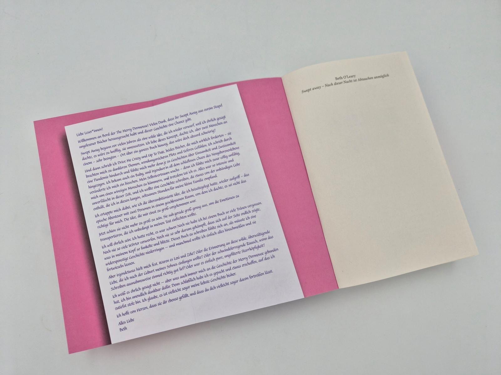 Beispielinhalt (Bild) Swept away - Nach dieser Nacht ist Abtauchen unmöglich