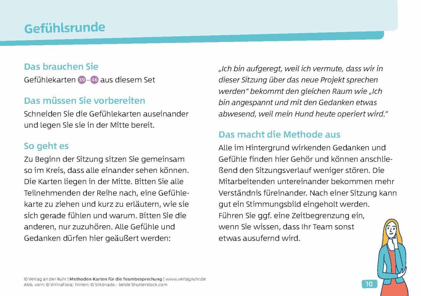 Beispielinhalt (Bild) Methoden-Karten für die Teambesprechung