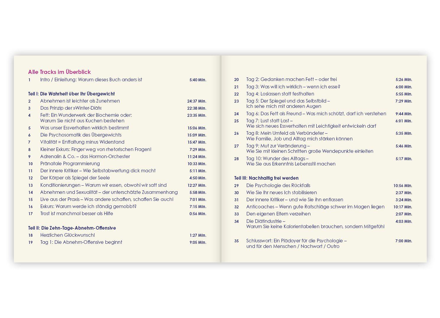 Beispielinhalt (Bild) Abnehmen durch Annehmen. Hörbuch