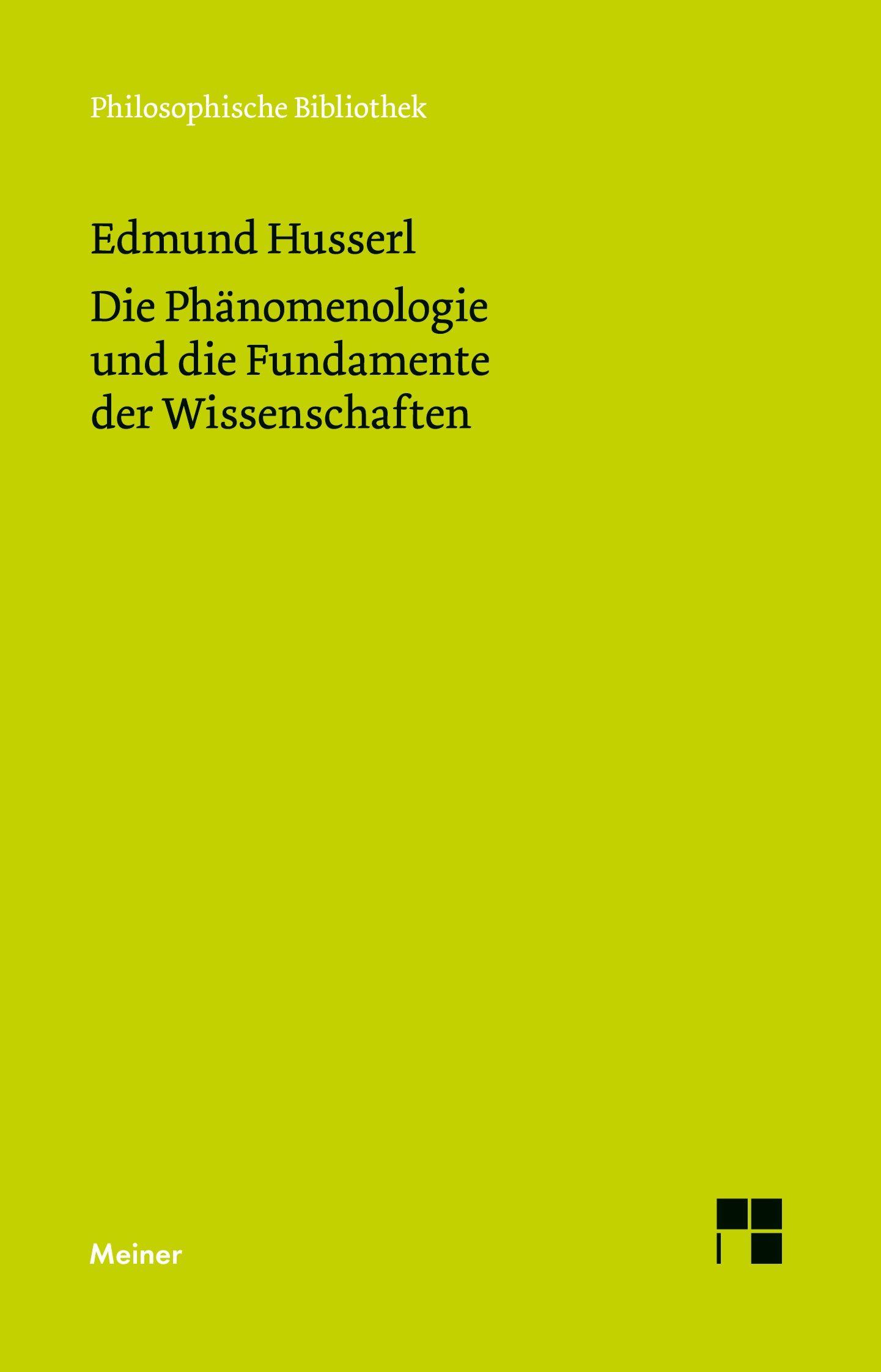 Vorderes Coverbild Die Phänomenologie und die Fundamente der Wissenschaften