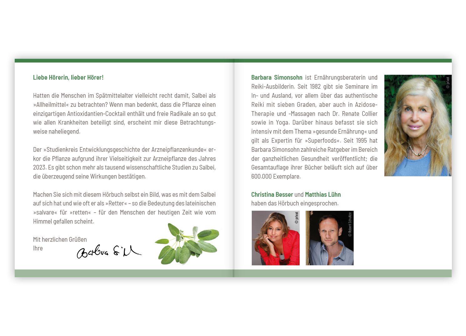 Beispielinhalt (Bild) Salbei - Mutter aller Heilpflanzen. Hörbuch