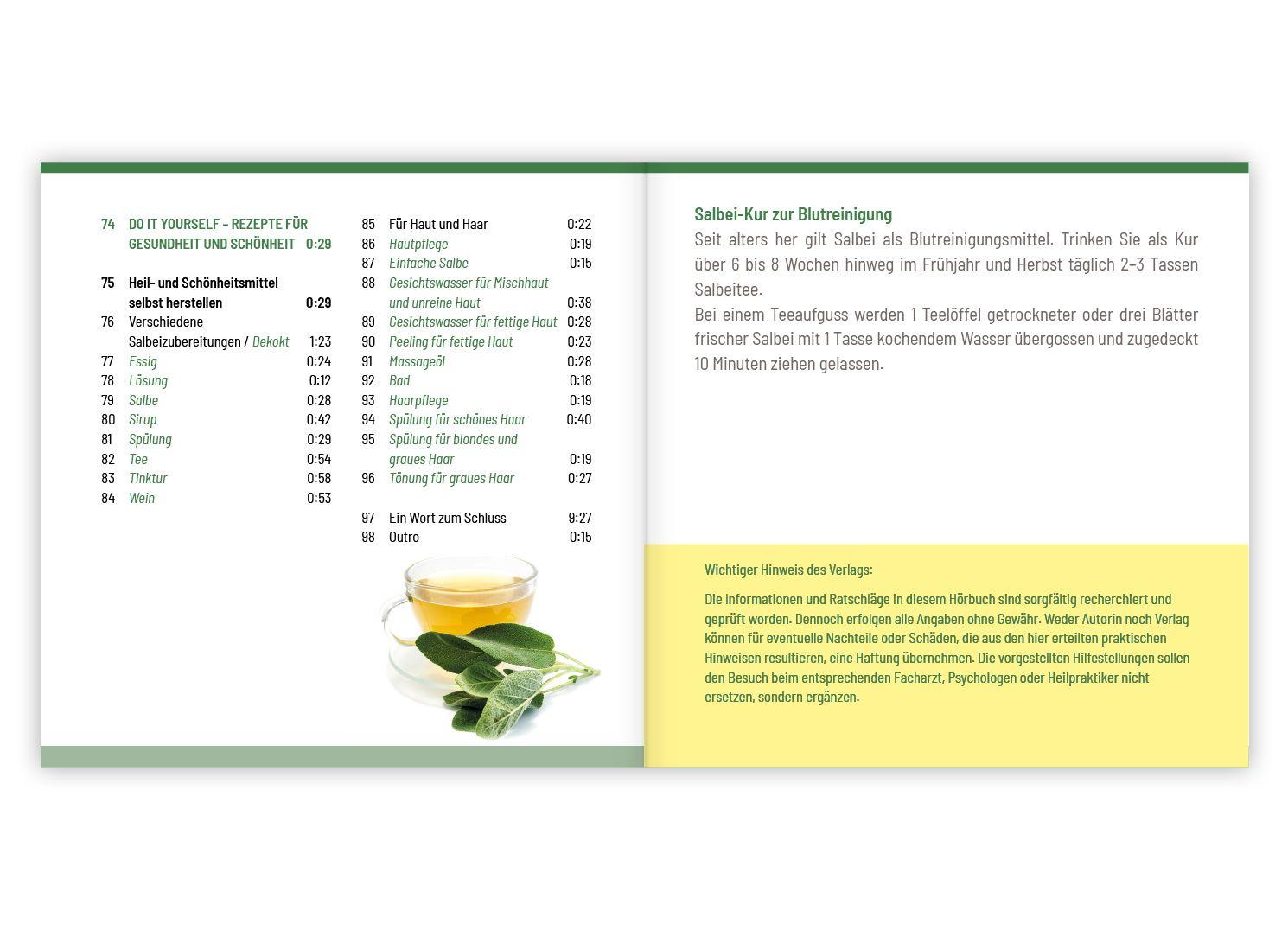 Beispielinhalt (Bild) Salbei - Mutter aller Heilpflanzen. Hörbuch