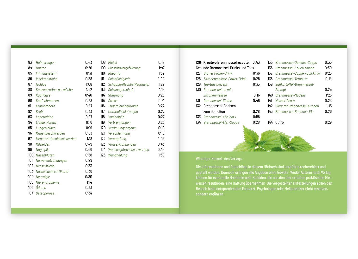 Beispielinhalt (Bild) Brennnessel. Hörbuch