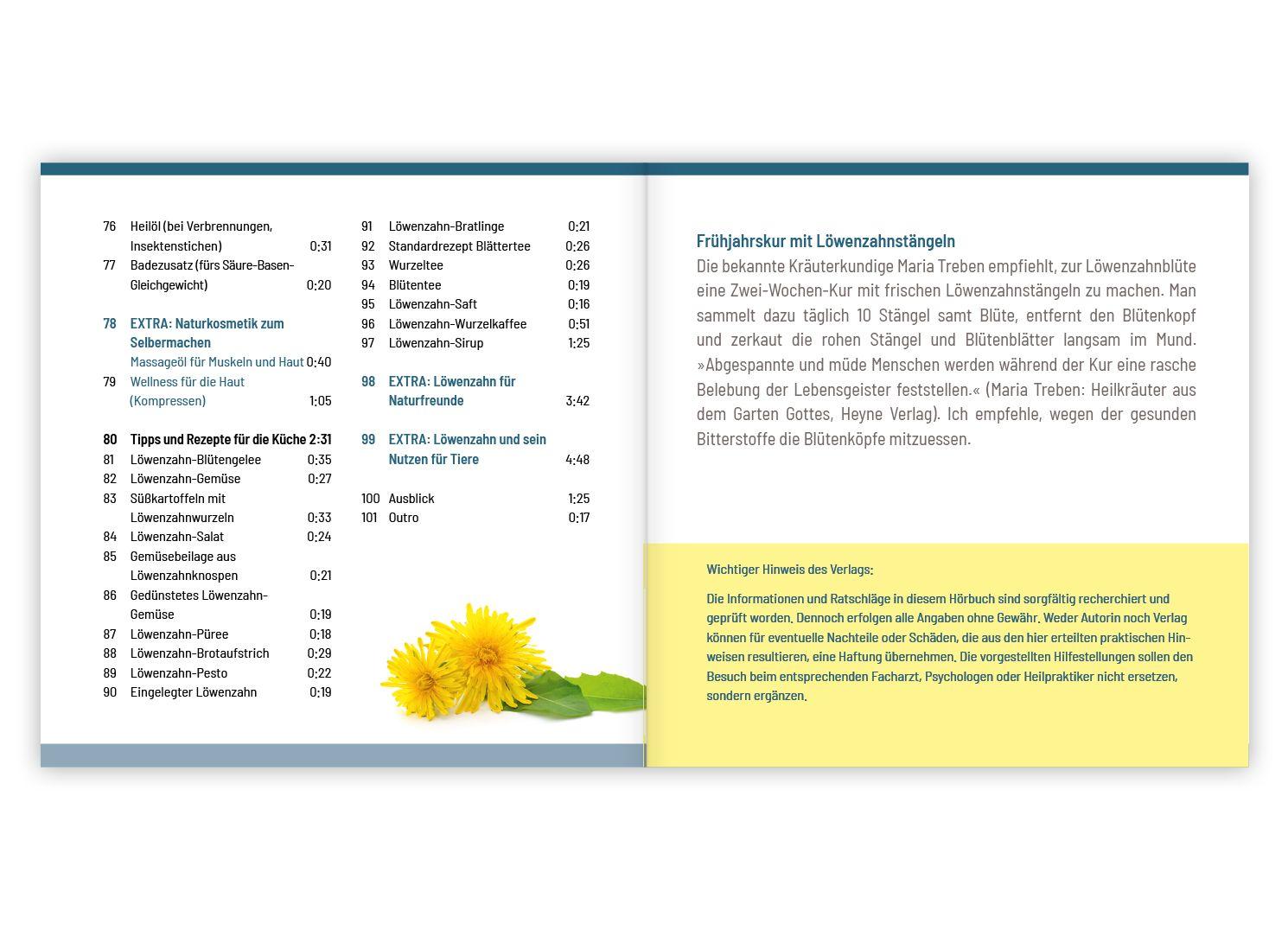 Beispielinhalt (Bild) Löwenzahn - Wunderkraut für Resilienz und Lebenskraft. Hörbuch