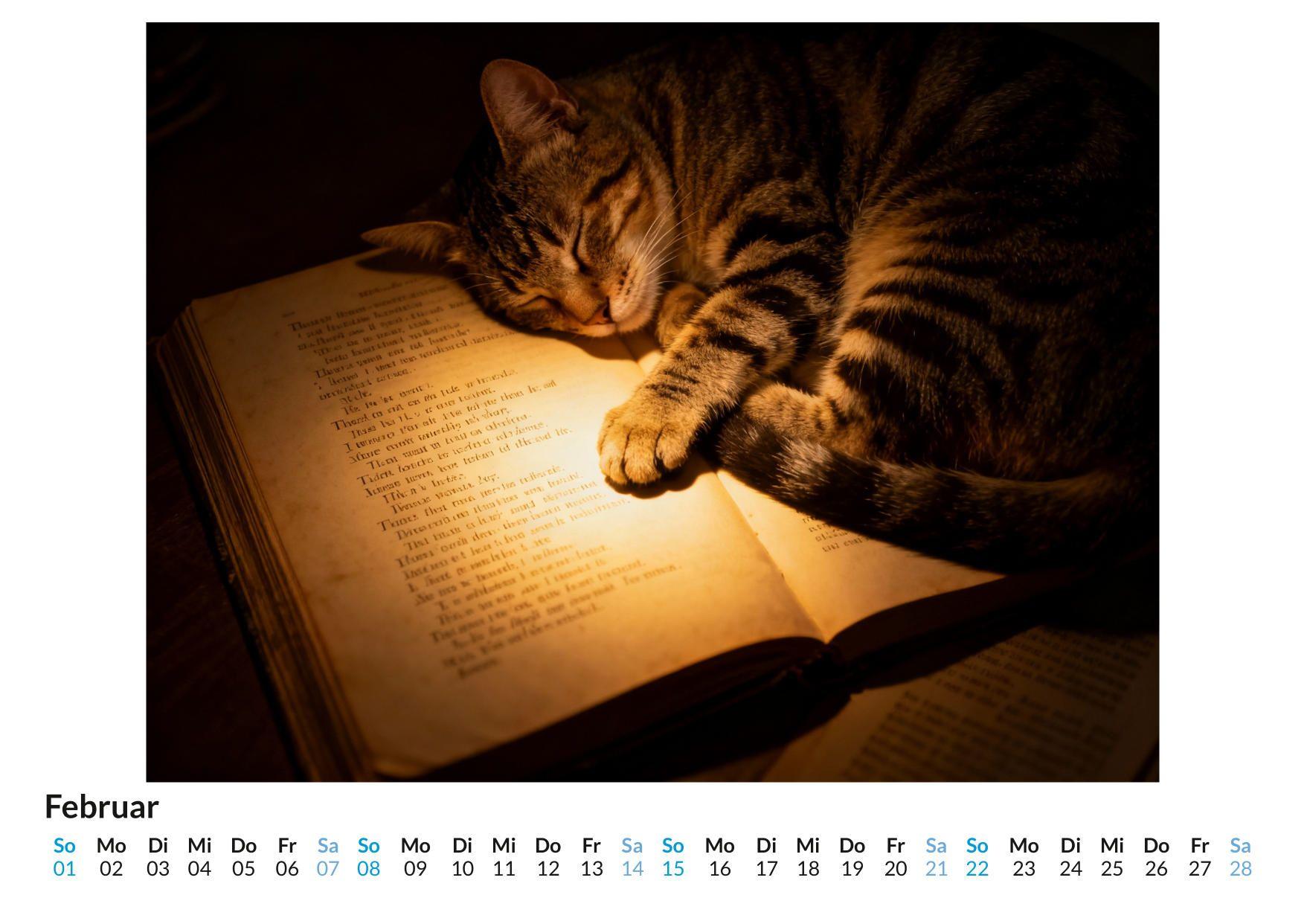 Beispielinhalt (Bild) Literarische Katzenmotive