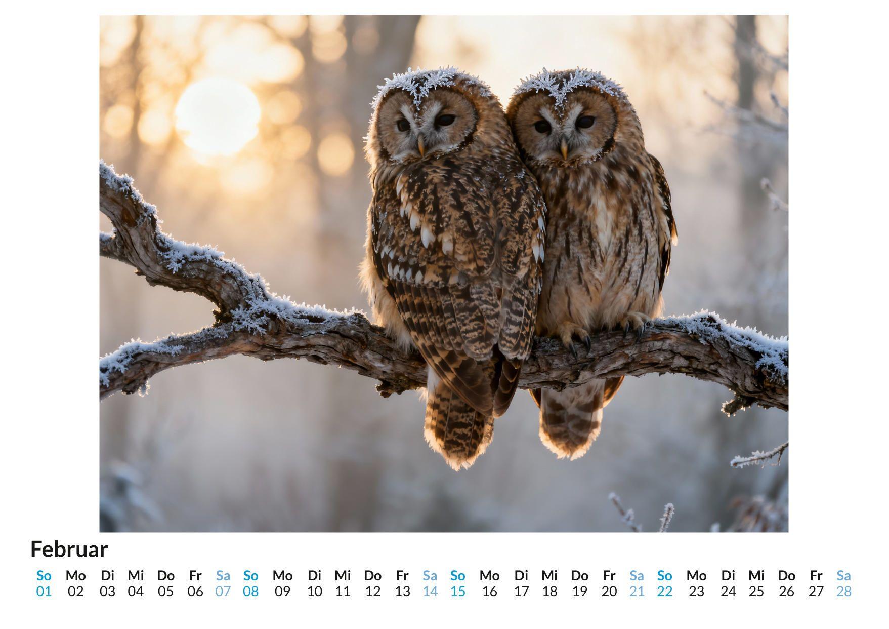 Beispielinhalt (Bild) Eulen in der Natur