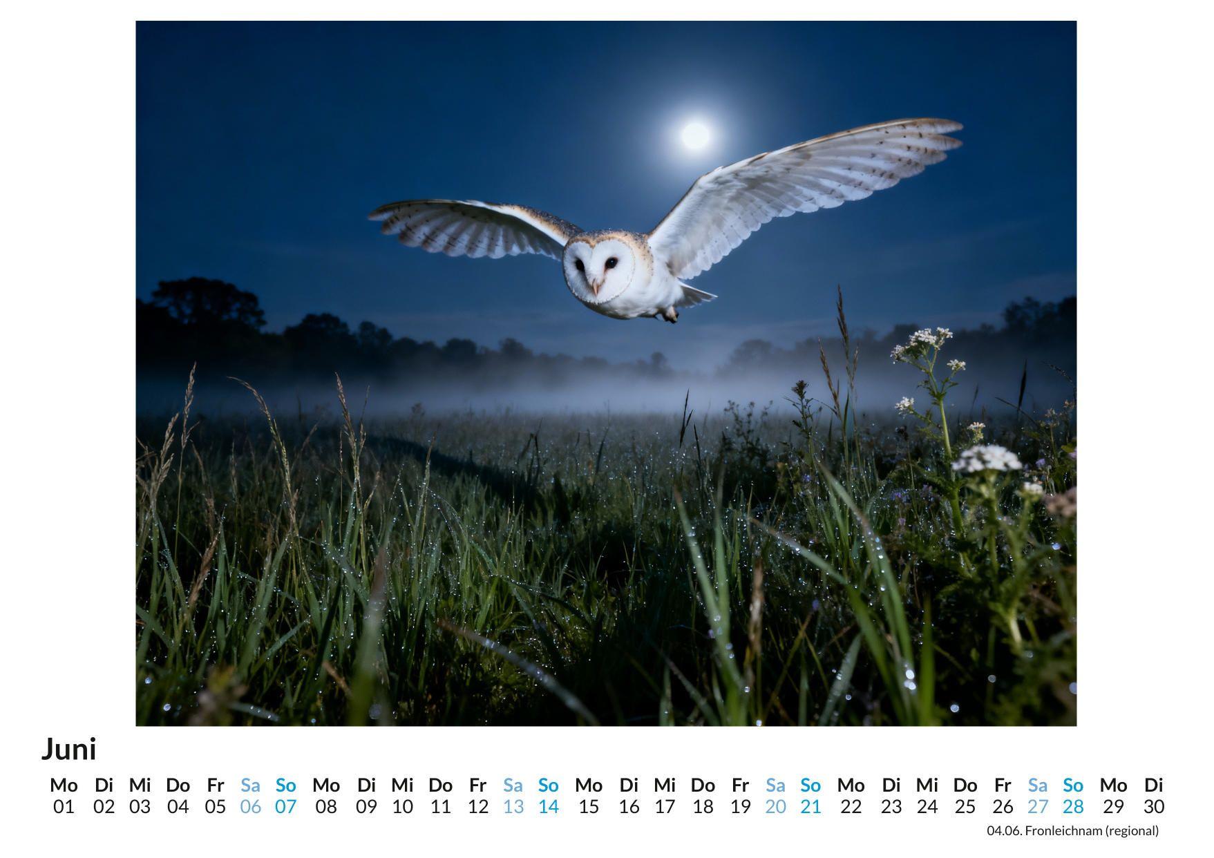 Beispielinhalt (Bild) Eulen in der Natur