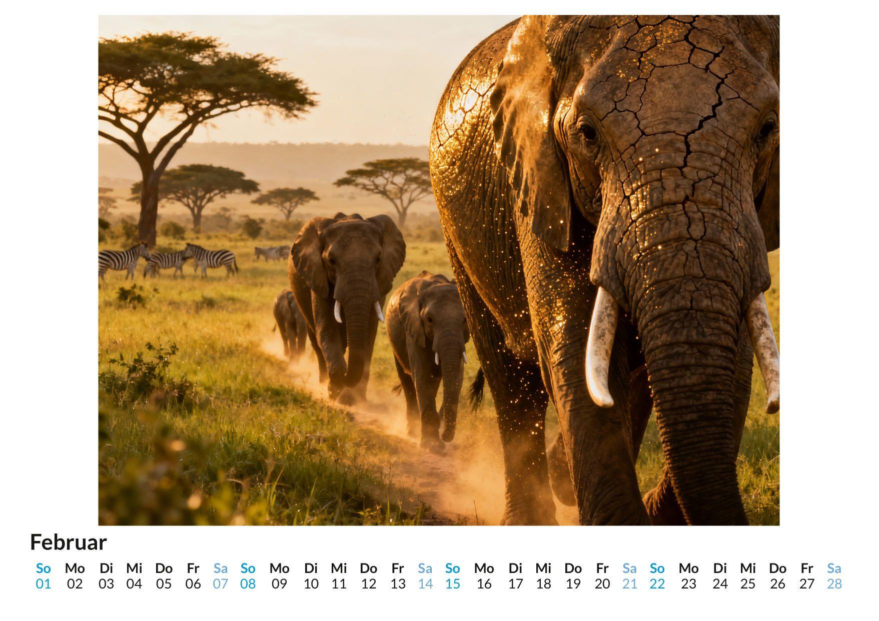 Beispielinhalt (Bild) Afrikanische Tierwelt & Landschaften