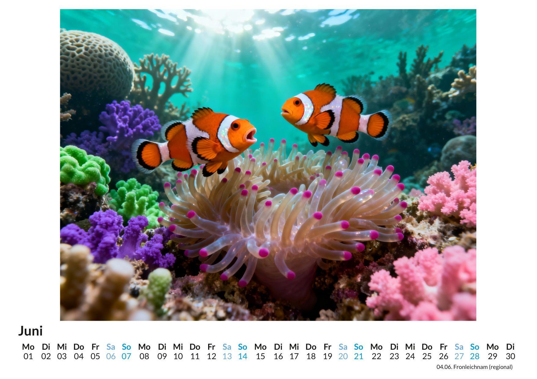 Beispielinhalt (Bild) Clownfisch & Goldfisch
