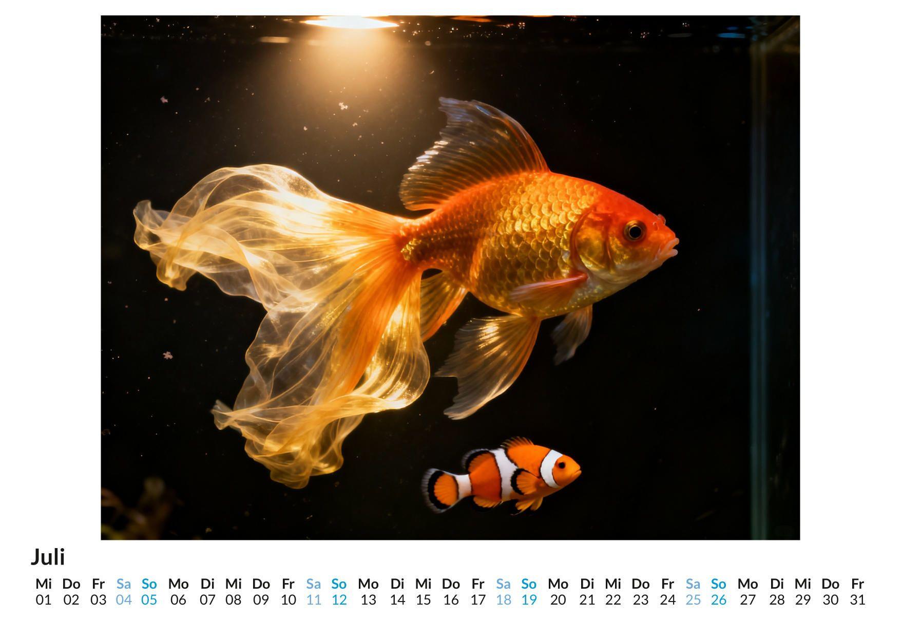 Beispielinhalt (Bild) Clownfisch & Goldfisch
