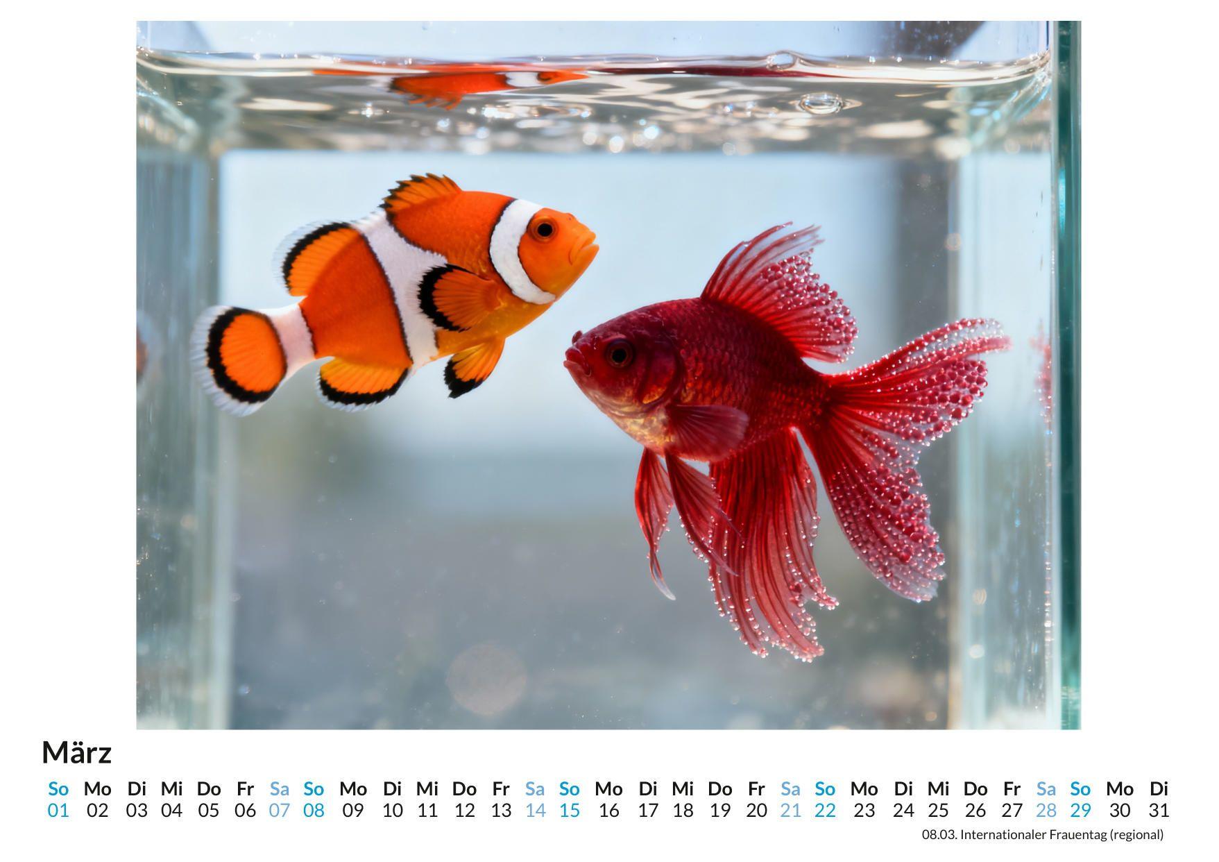 Beispielinhalt (Bild) Clownfisch & Goldfisch