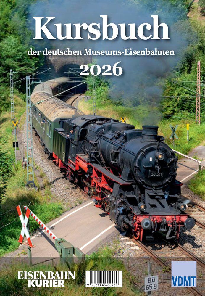 Vorderes Coverbild Kursbuch der deutschen Museums-Eisenbahnen - 2026