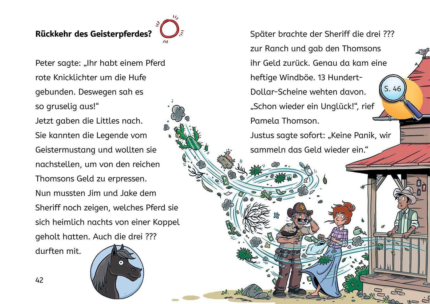 Beispielinhalt (Bild) Die drei ??? Kids, Bücherhelden 2. Klasse, Spuk in der Wüste