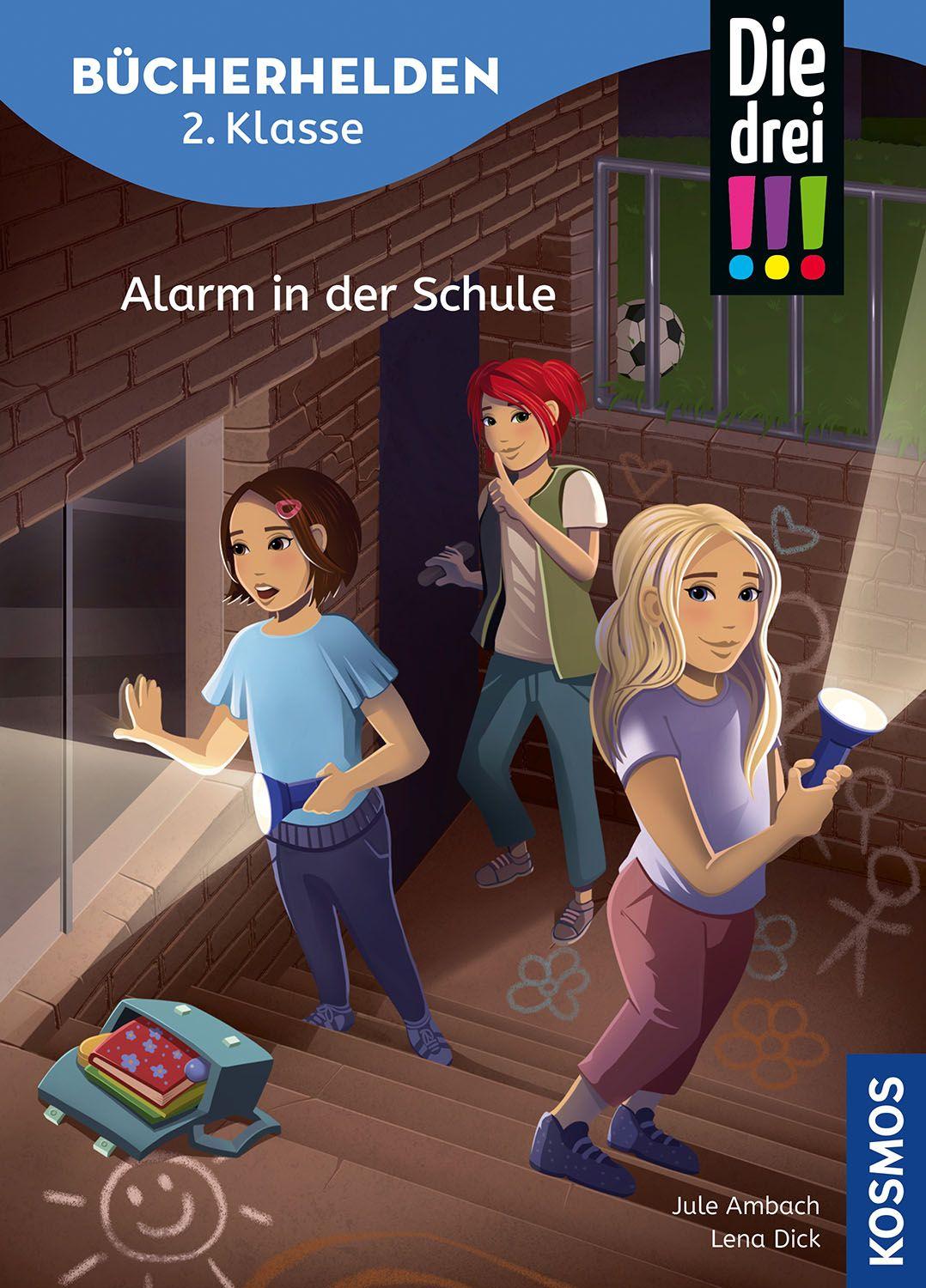 Vorderes Coverbild Die drei !!!, Bücherhelden 2. Klasse, Alarm in der Schule
