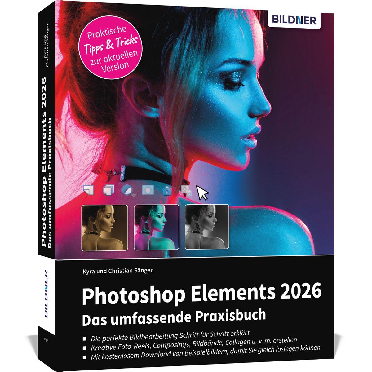 Vorderes Coverbild Photoshop Elements 2026 - Das umfangreiche Praxisbuch