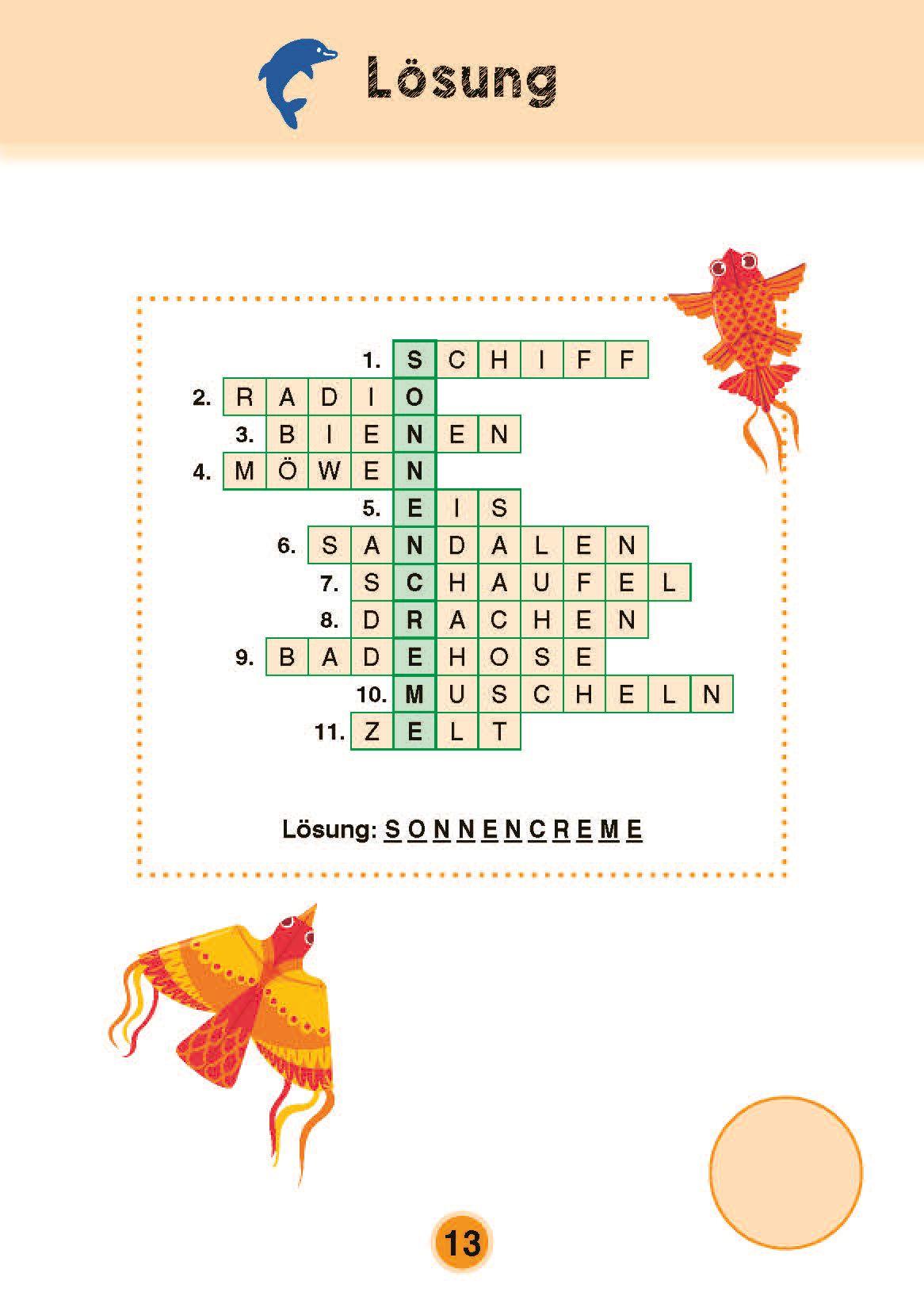 Beispielinhalt (Bild) Mein Ferienblock - 2. Klasse