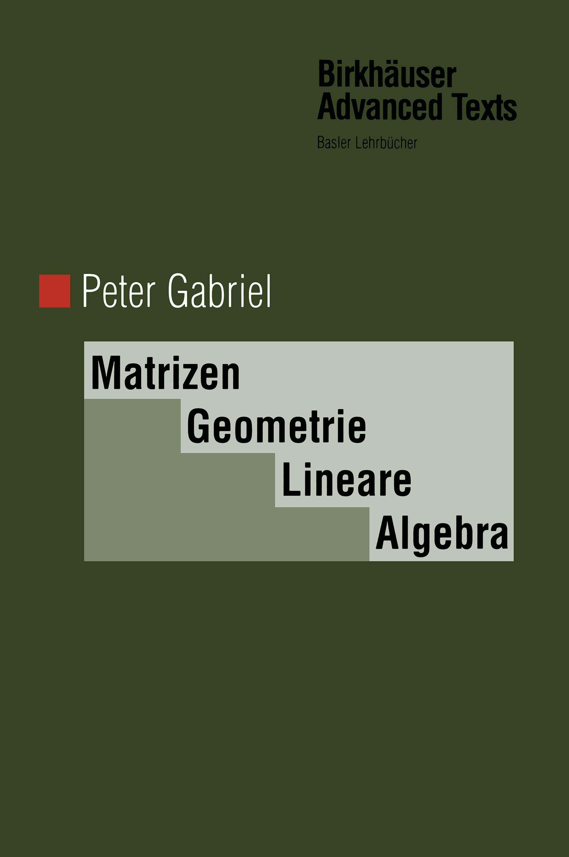 Vorderes Coverbild Matrizen, Geometrie, Lineare Algebra