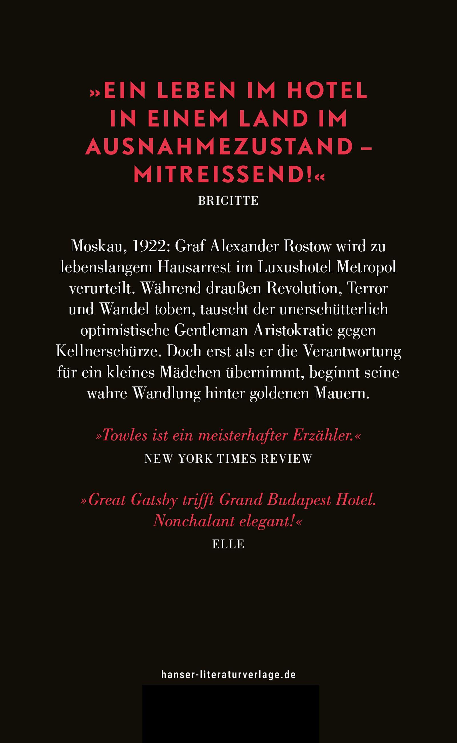 Beispielinhalt (Bild) Ein Gentleman in Moskau