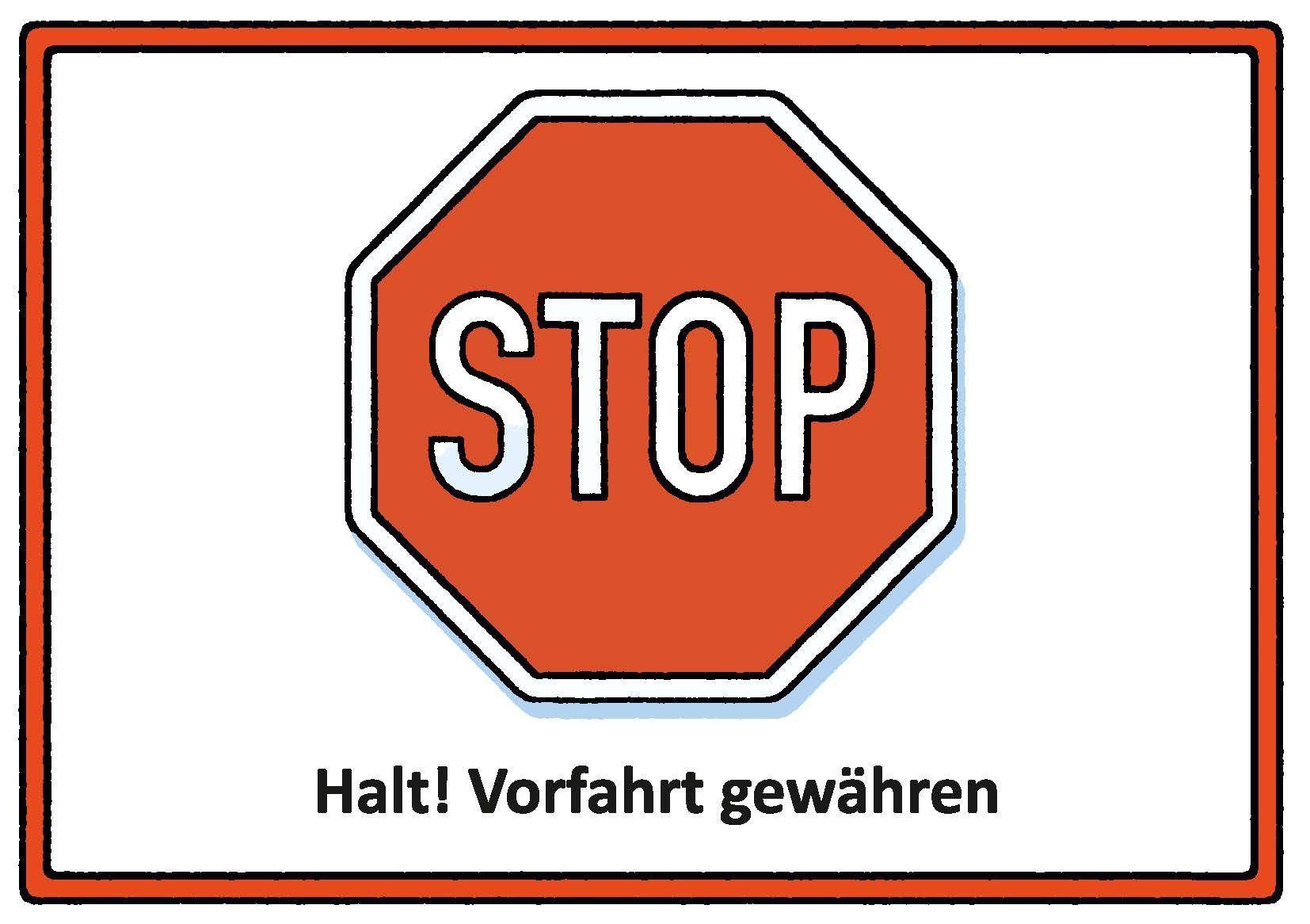 Beispielinhalt (Bild) Meine Verkehrszeichen Lernkarten