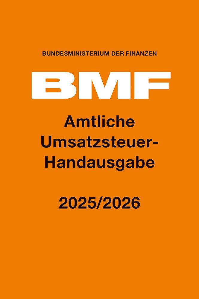 Vorderes Coverbild Amtliche Umsatzsteuer-Handausgabe 2025/2026