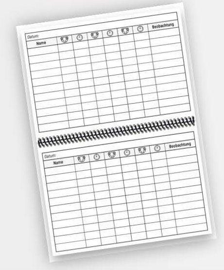 Beispielinhalt (Bild) Mein Wickeltagebuch