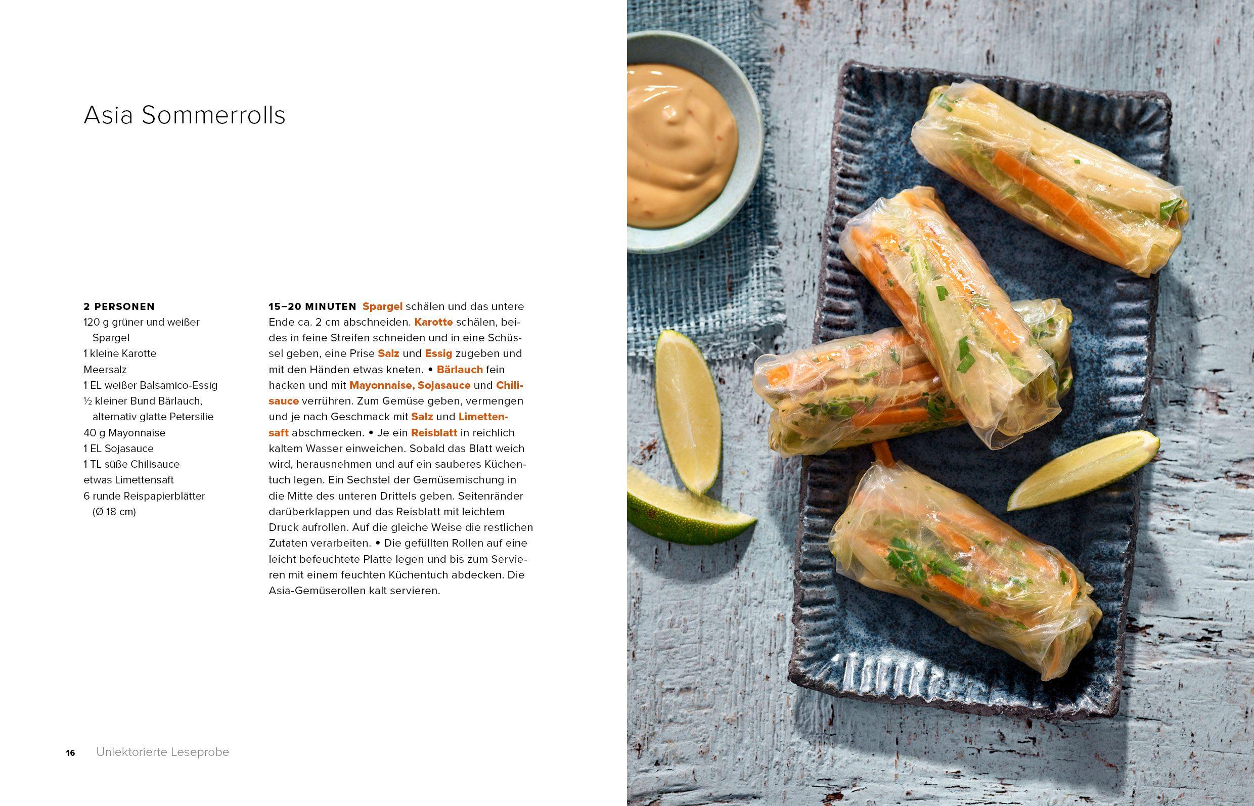 Beispielinhalt (Bild) Sommerküche Blitzrezepte