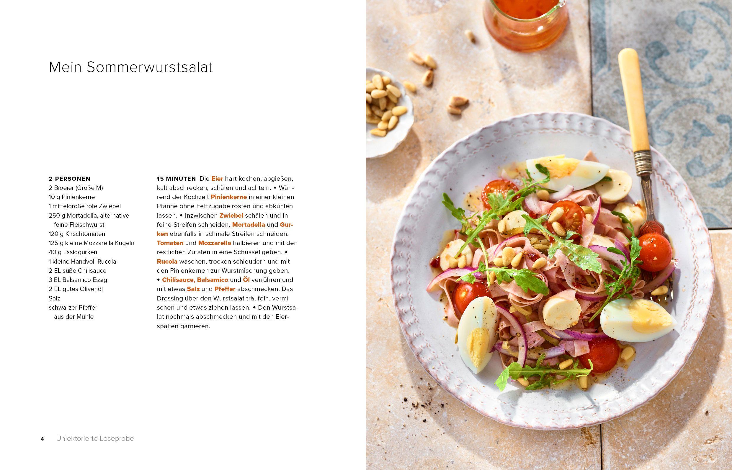 Beispielinhalt (Bild) Sommerküche Blitzrezepte