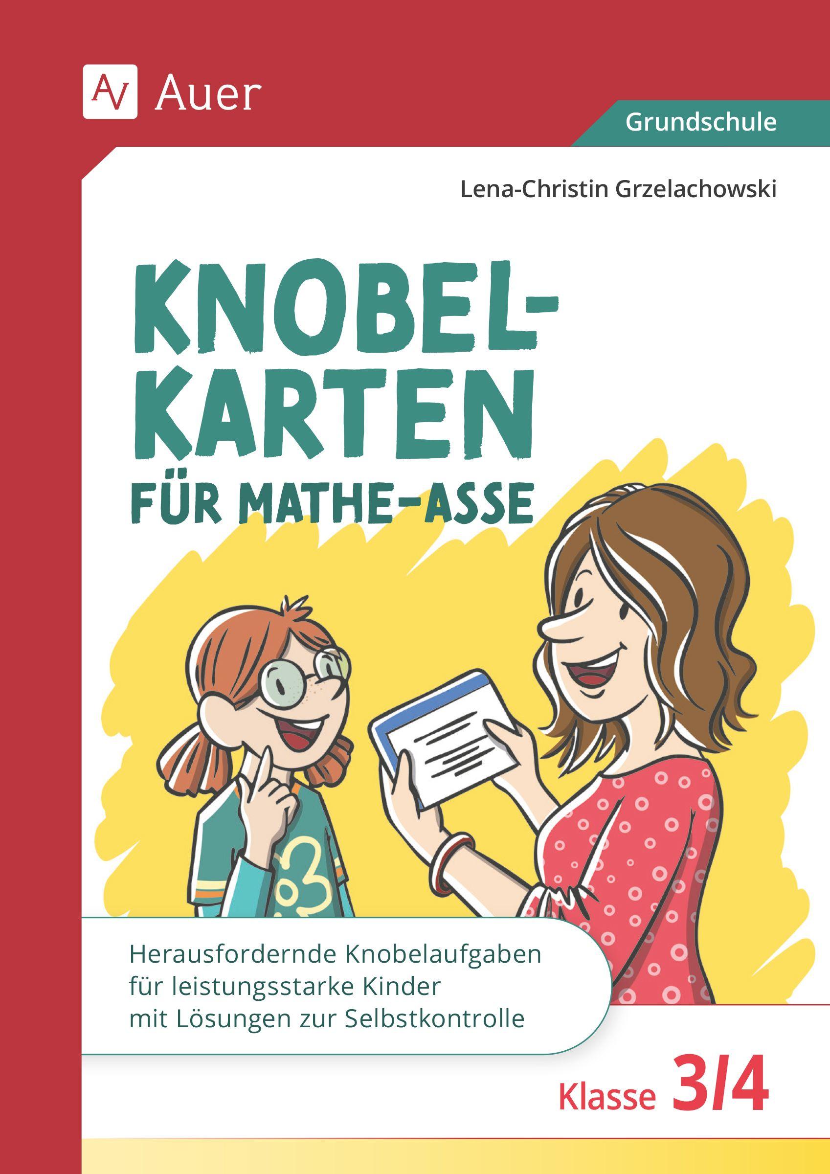 Vorderes Coverbild Knobelkarten für Mathe-Asse - Klasse 3/4