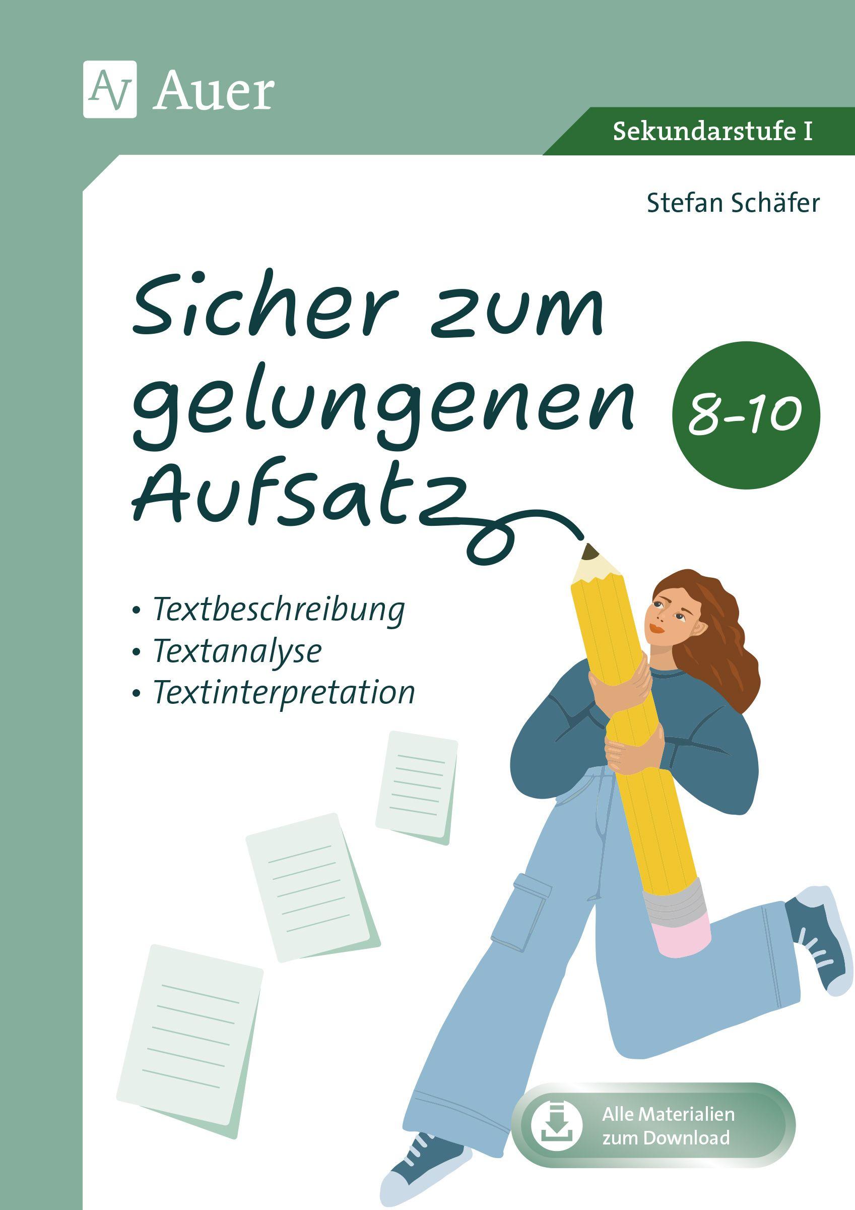 Vorderes Coverbild Sicher zum gelungenen Aufsatz 8-10