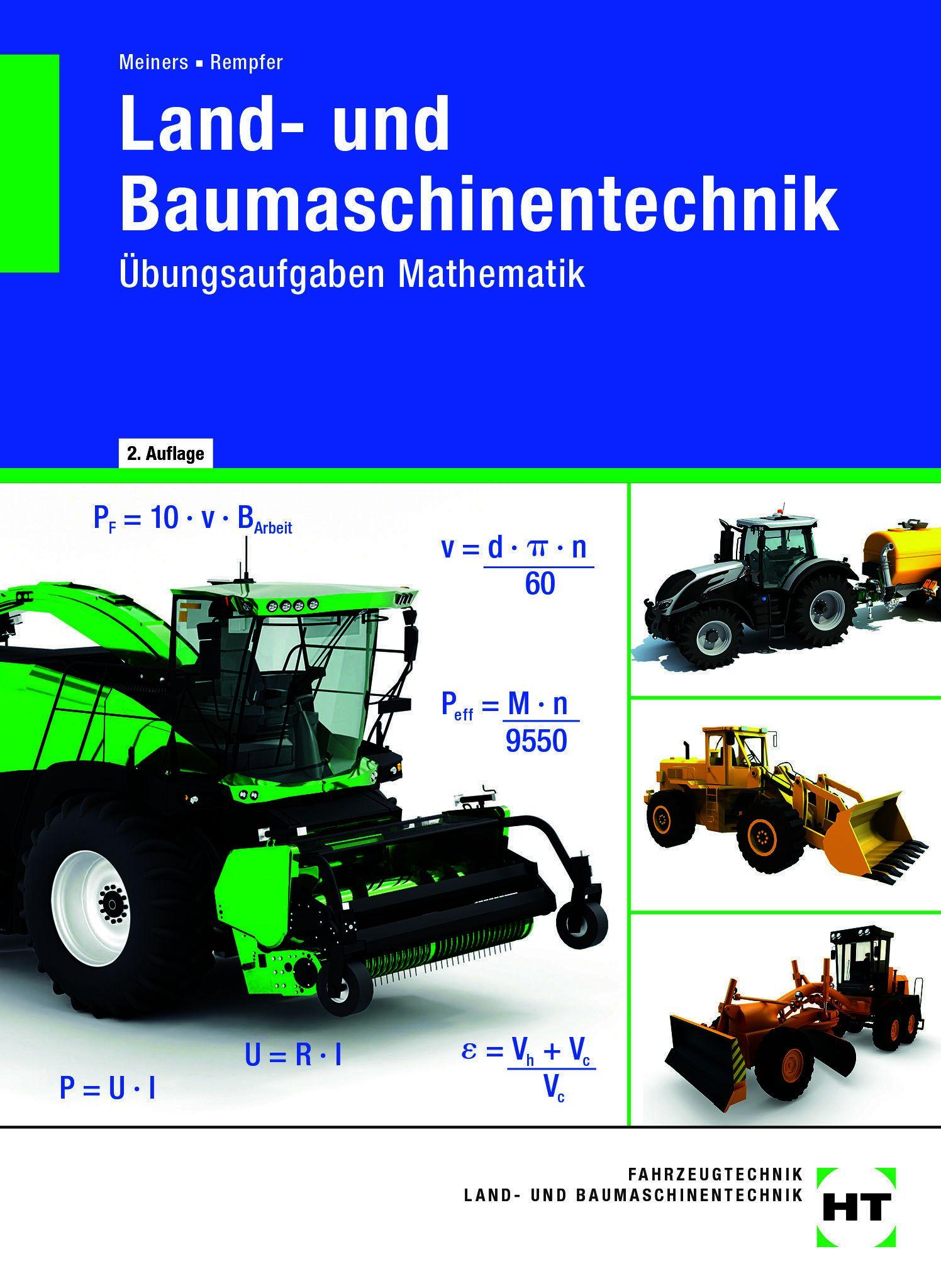 Vorderes Coverbild Land- und Baumaschinentechnik Übungsaufgaben Mathematik