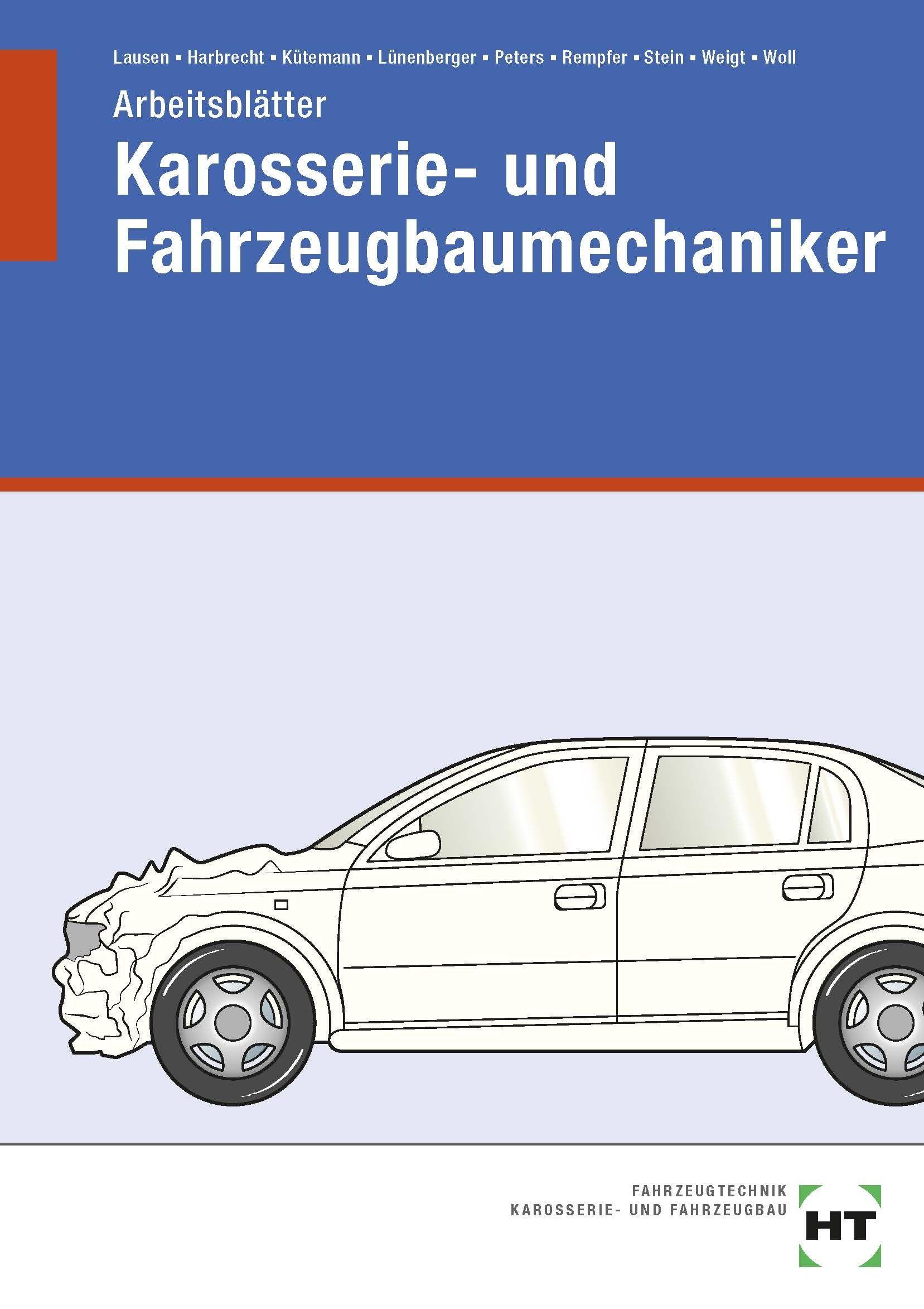 Vorderes Coverbild Arbeitsblätter Karosserie- und Fahrzeugbaumechaniker