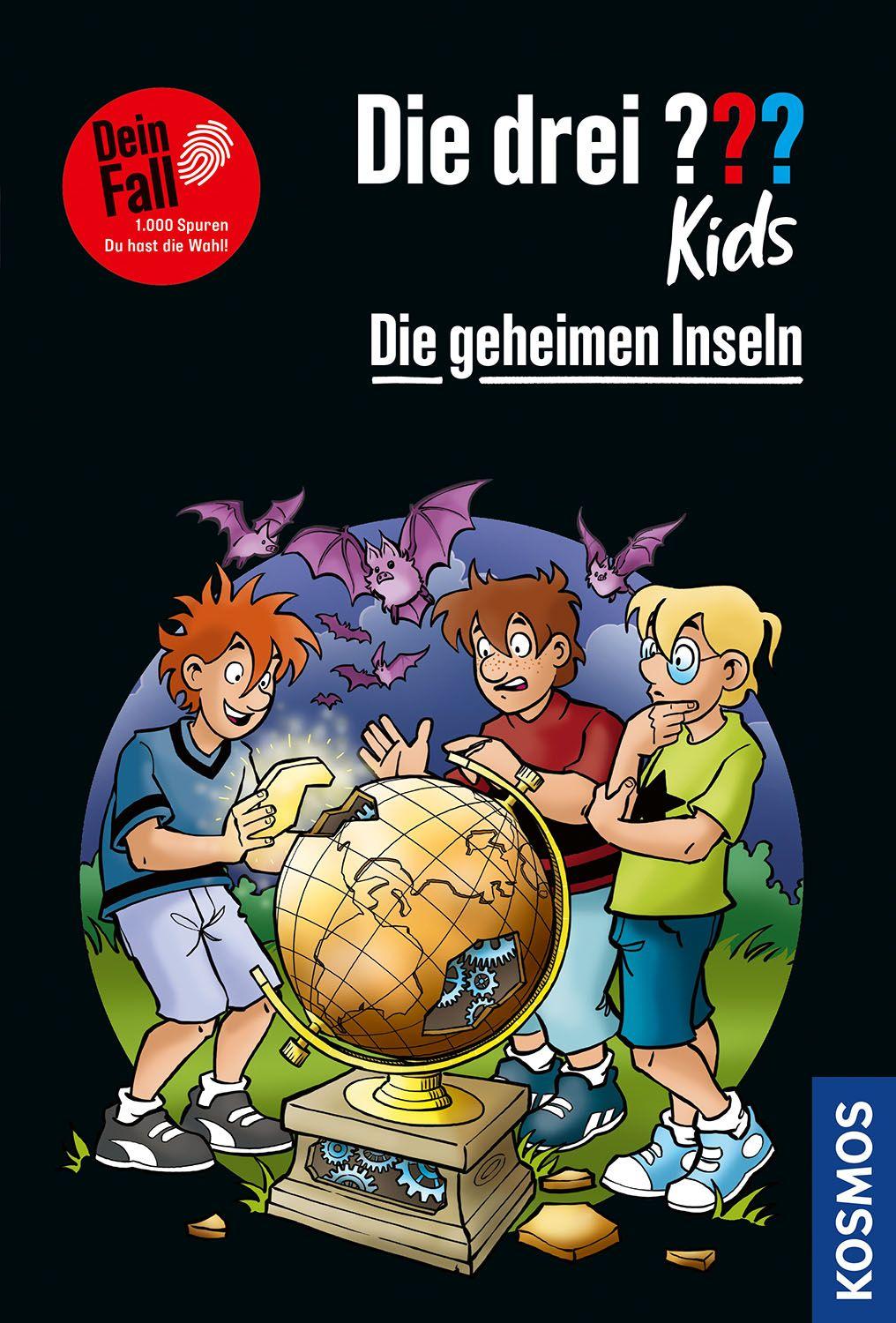 Vorderes Coverbild Die drei ??? Kids Dein Fall, Die geheimen Inseln