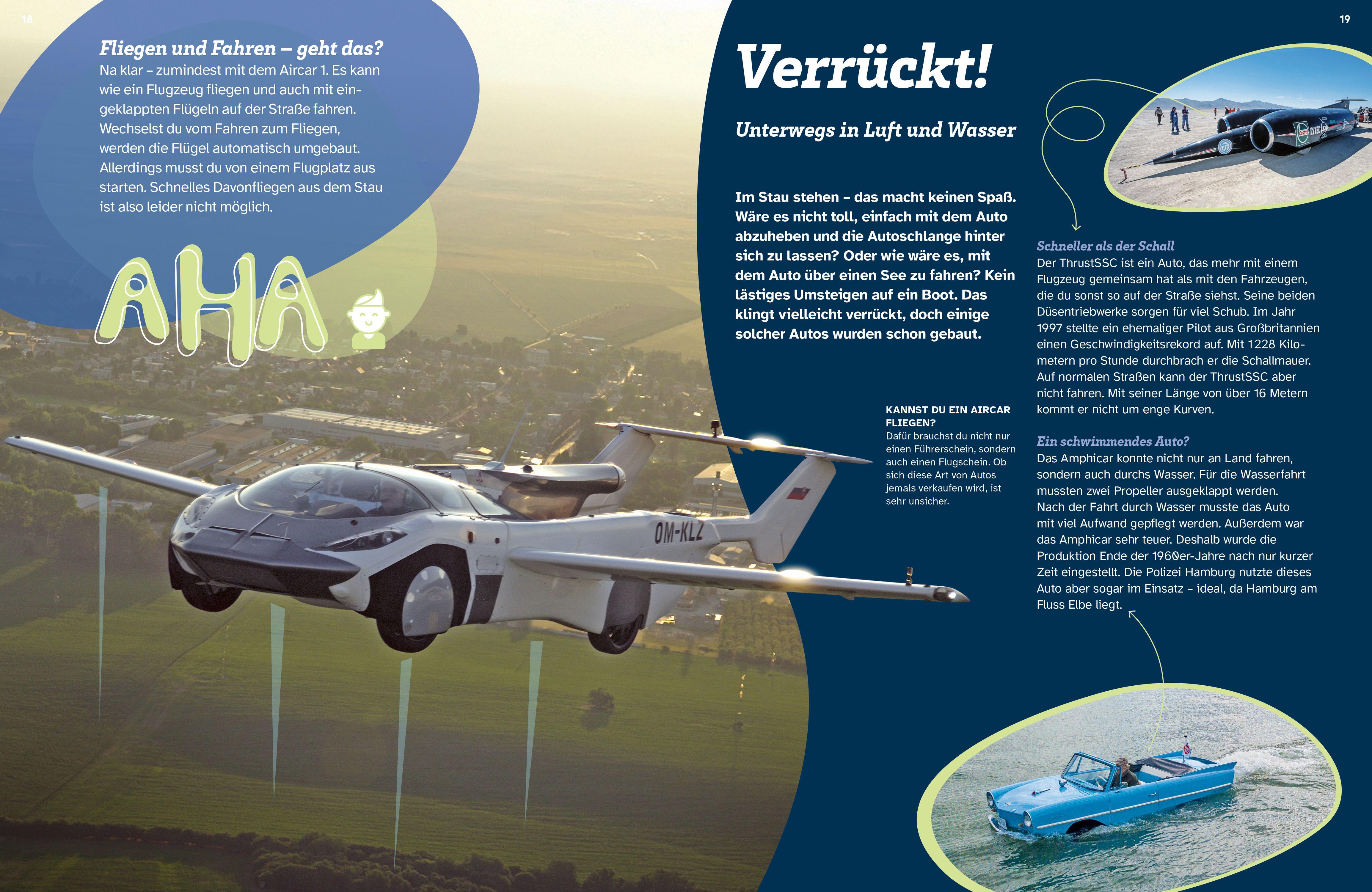 Beispielinhalt (Bild) WAS IST WAS Autos. Wie fahren wir in die Zukunft?